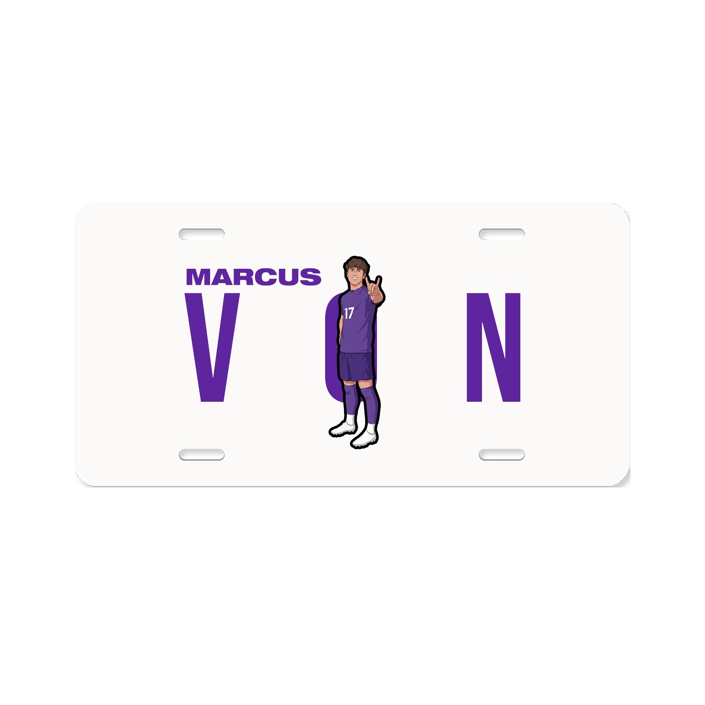 License Plate — Player Name in Classic