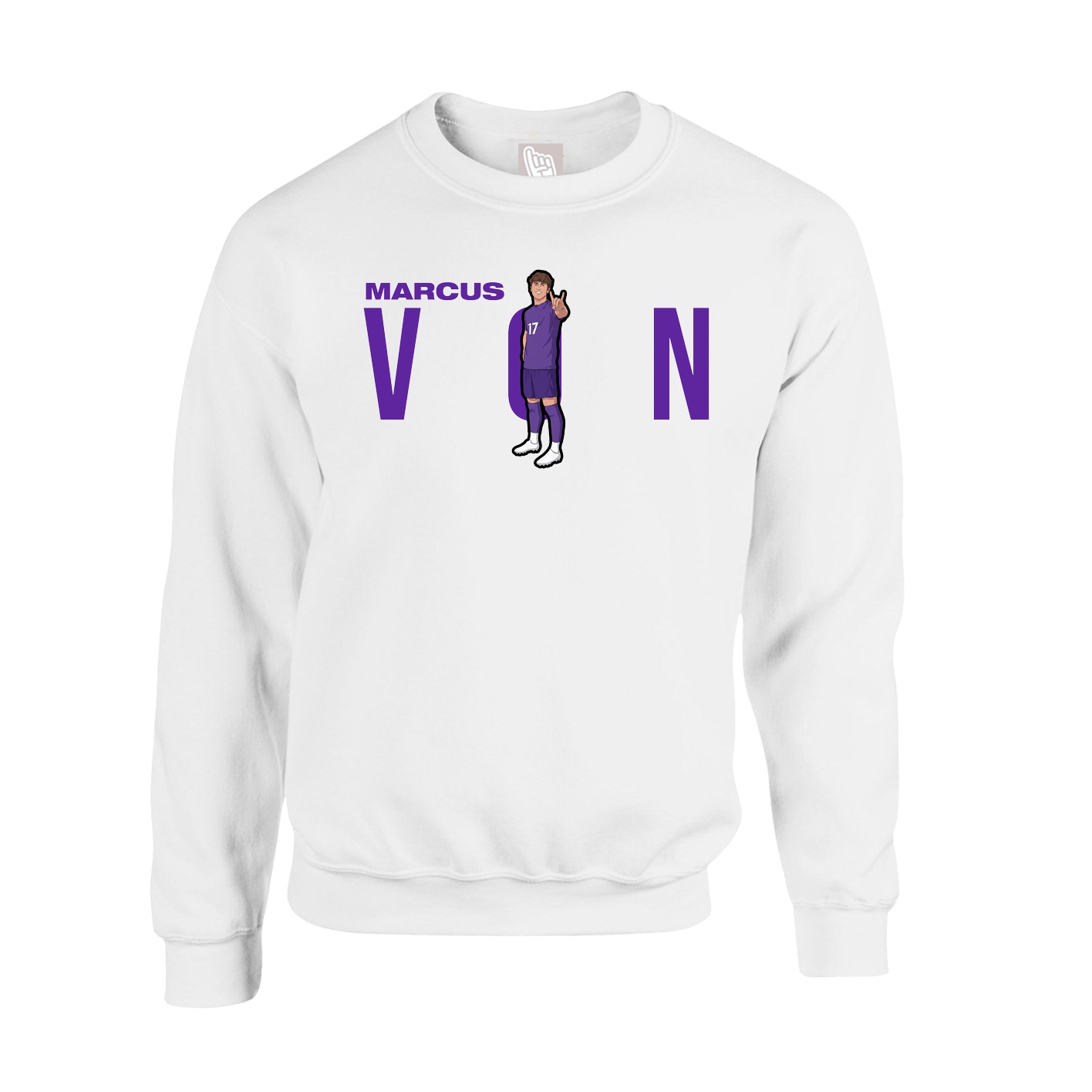 Fleece Crew — Player Name in White