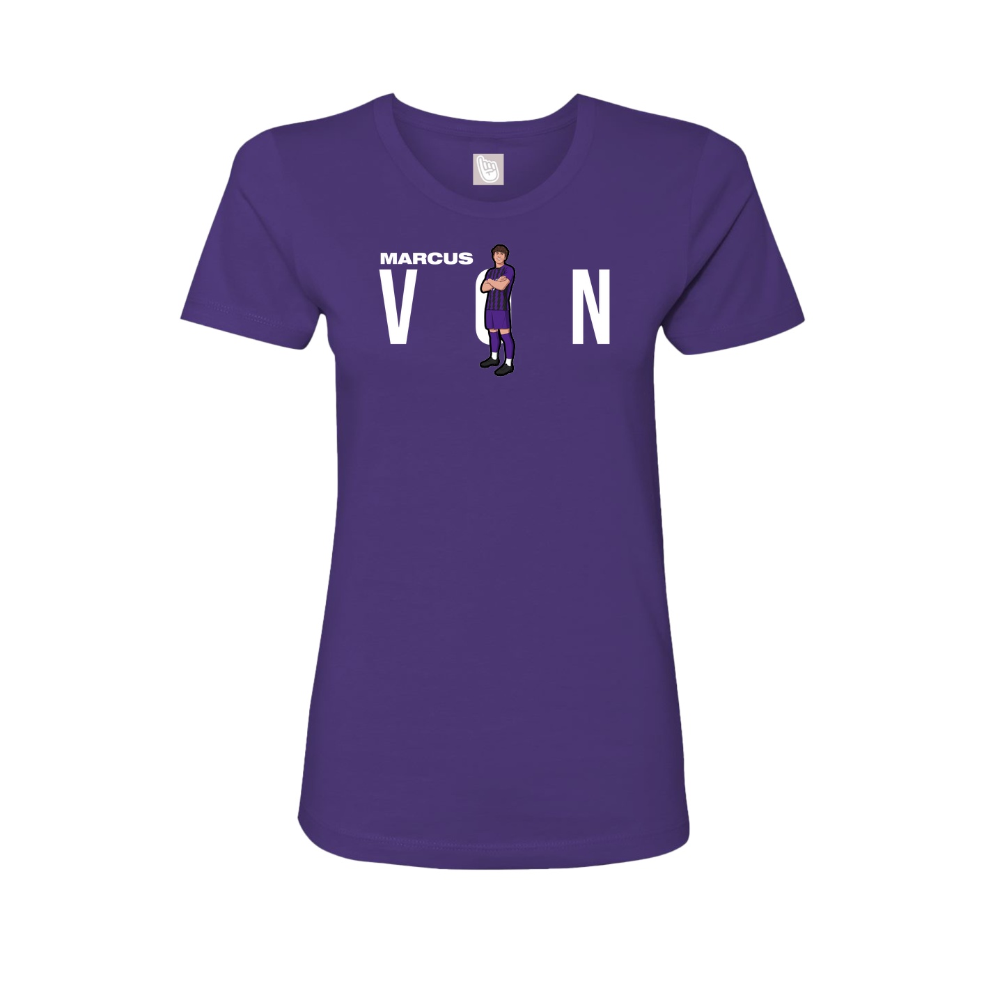 Fitted Women's Tee — Player Name in Purple