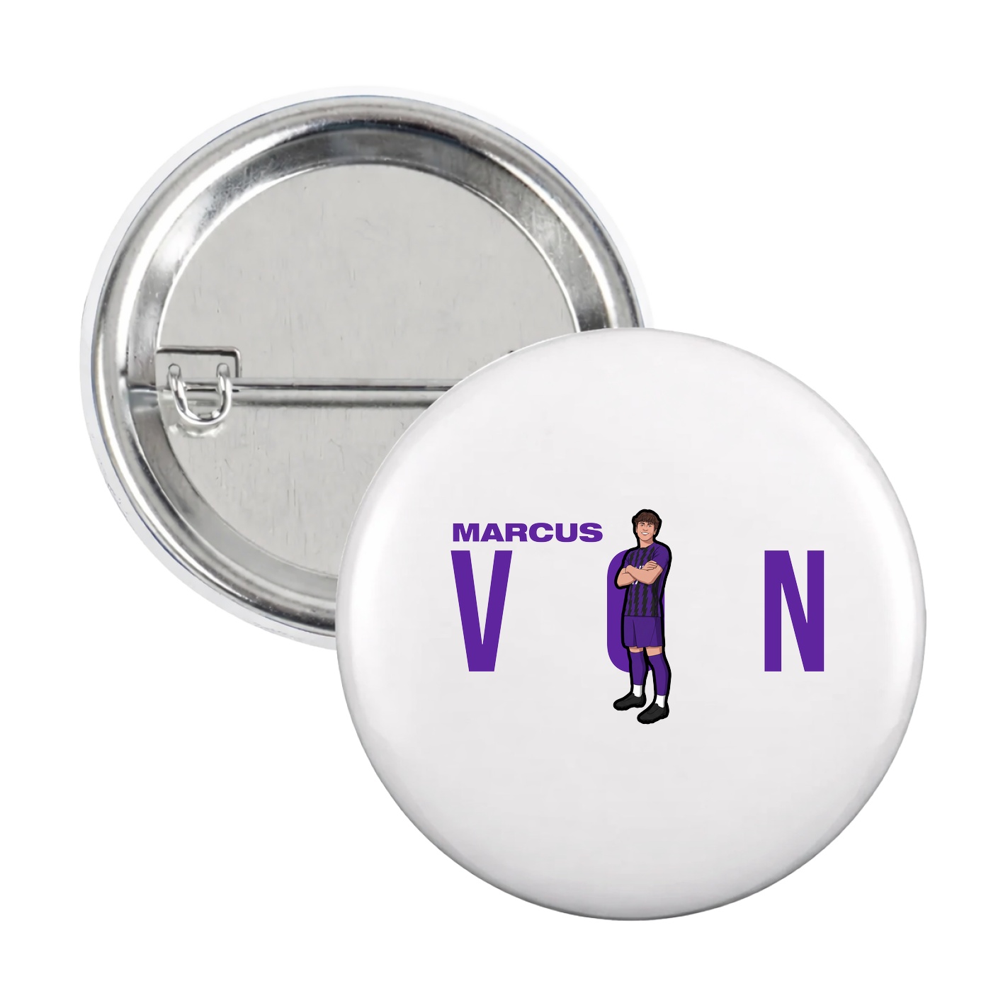 Game Day Button — Player Name in White