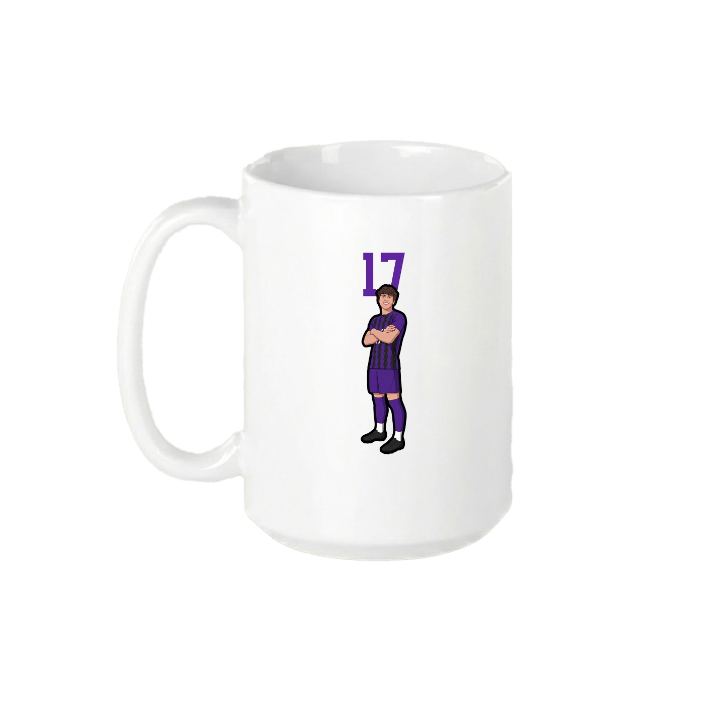 15oz Coffee Mug — Number Top in White