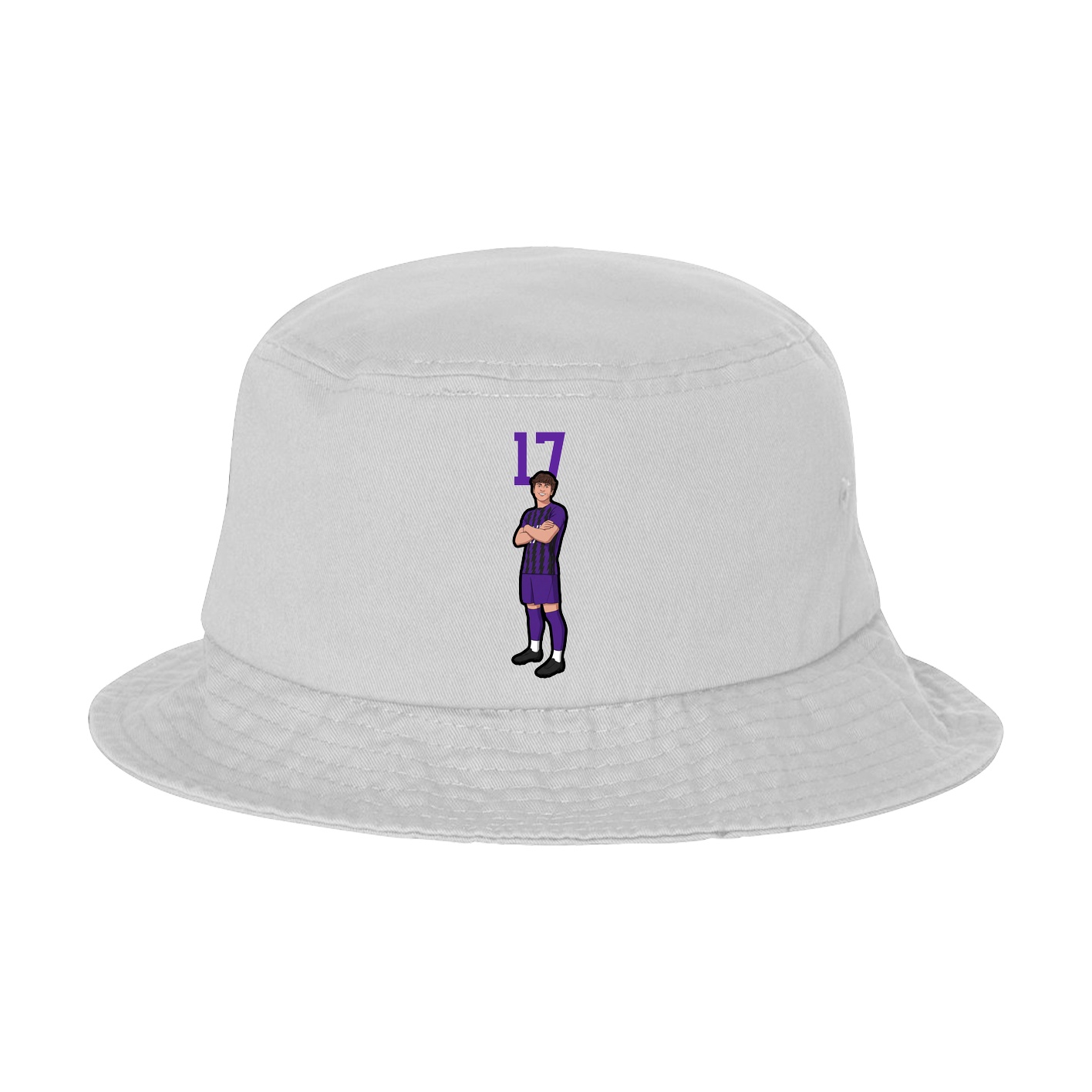 Bucket Cap — Number Top in White