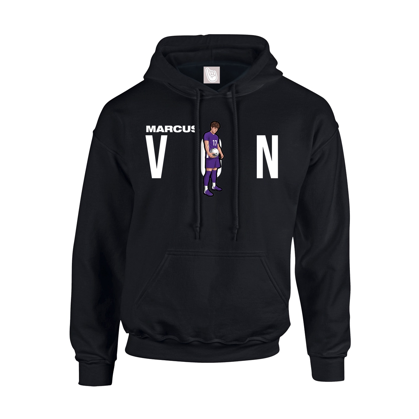 Hoodie — Player Name in Black