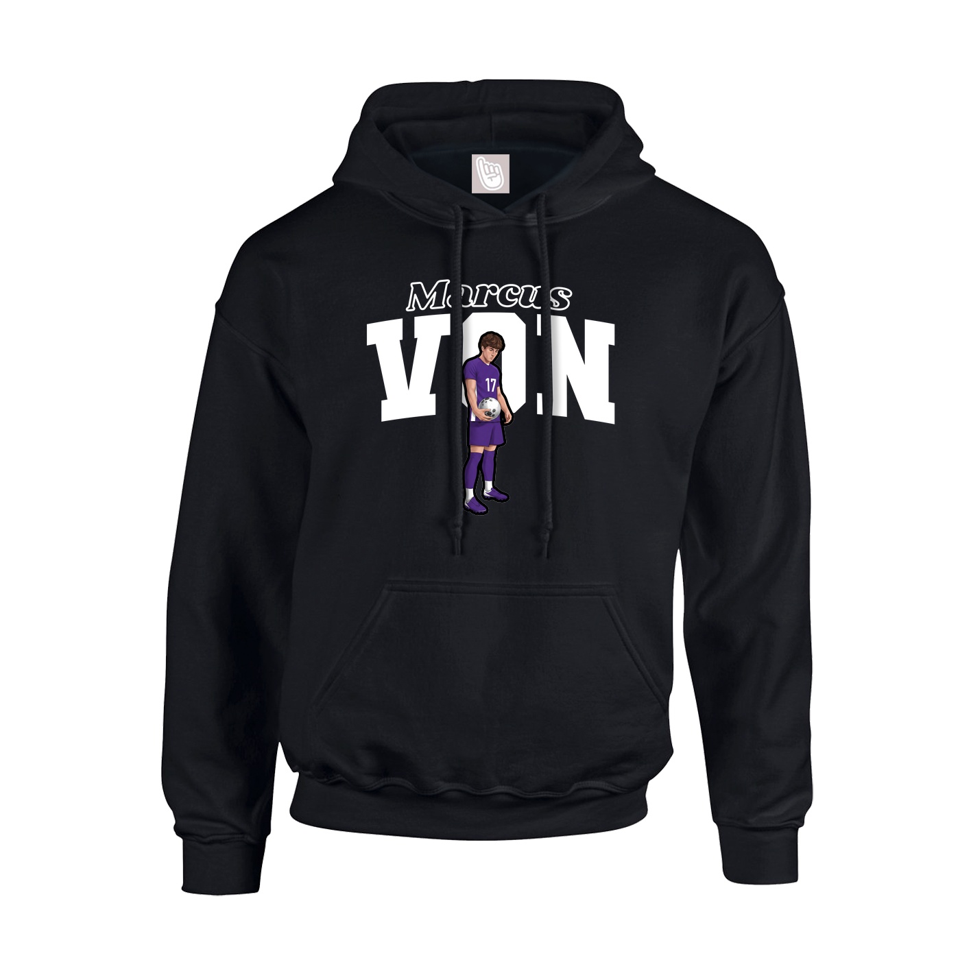 Hoodie — Name Arch in Black