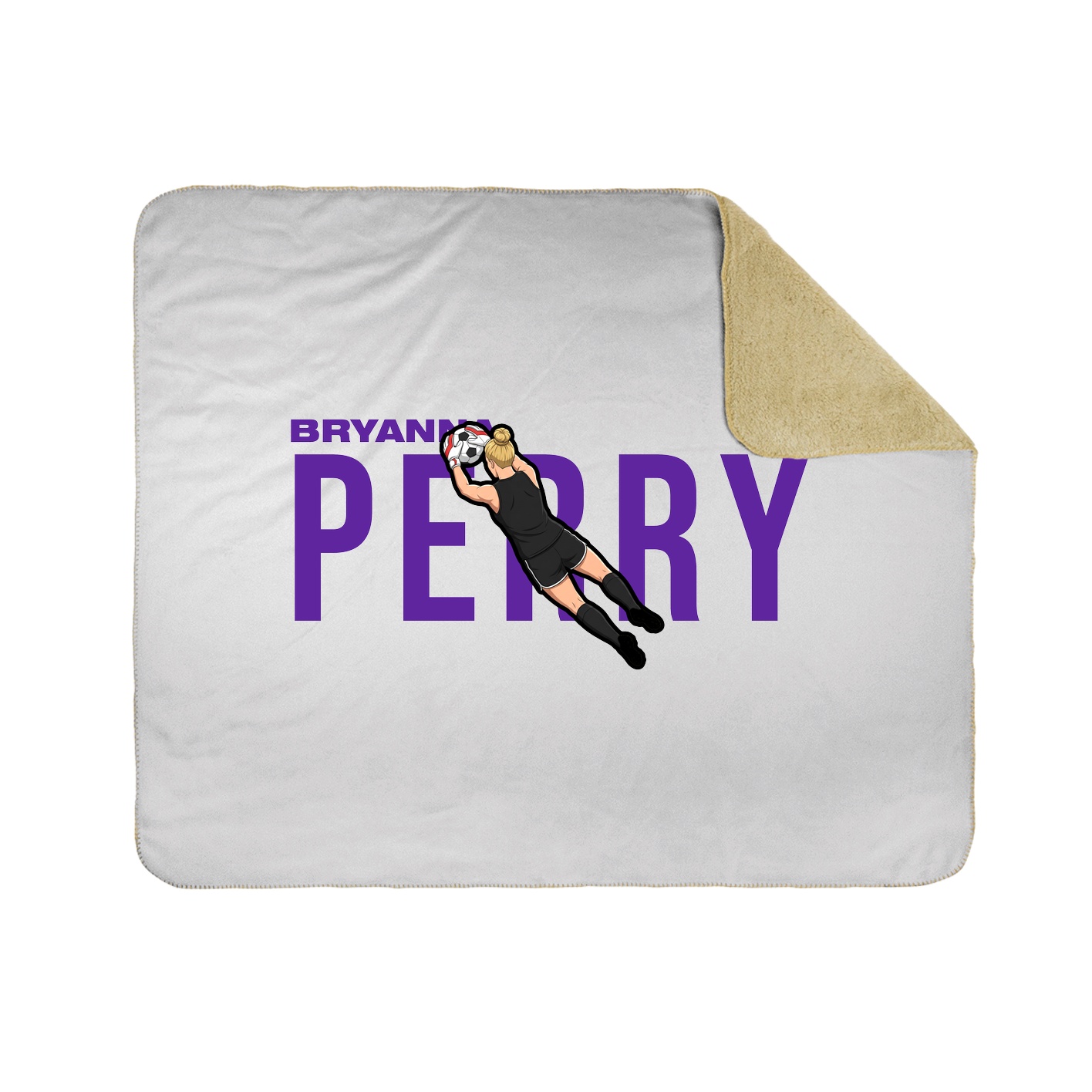 Throw Blanket — Player Name in White