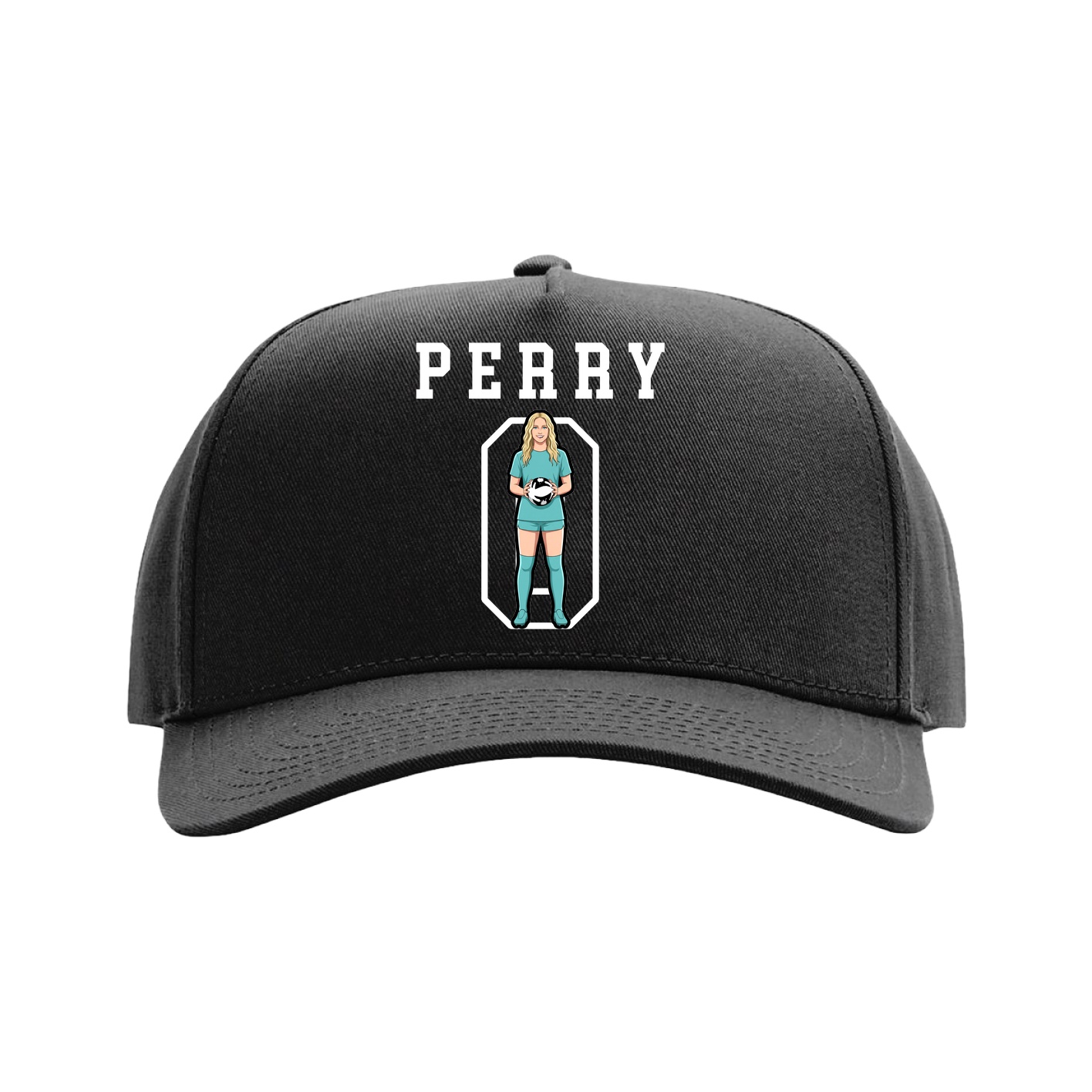 Full Fabric Five-Panel Champ Cap — Shirsey in Black