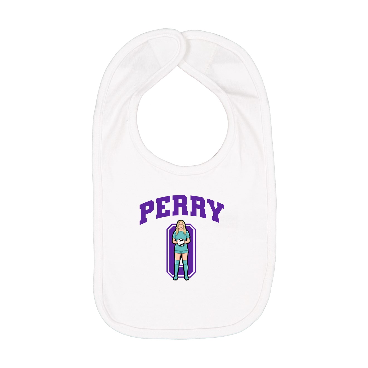 Infant Bib — Number in White