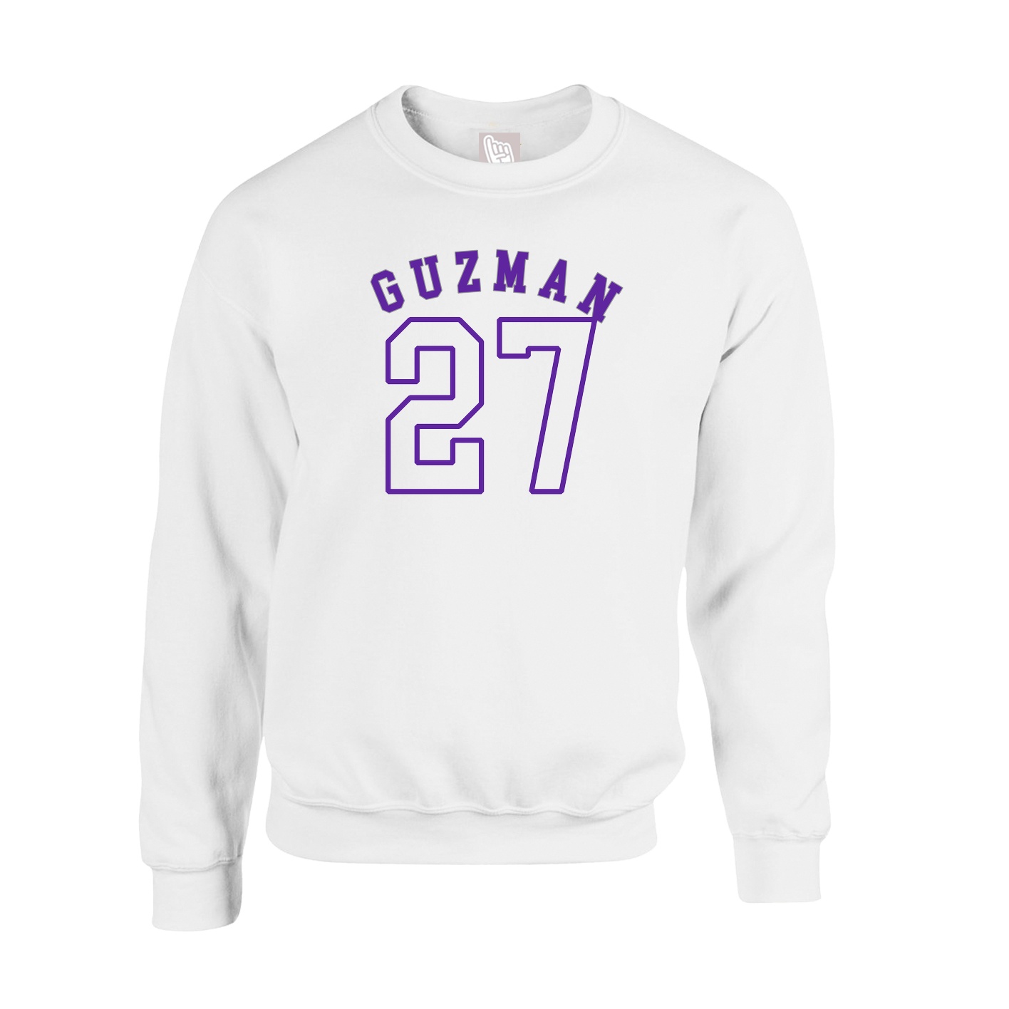 Fleece Crew — Shirsey Arch in White