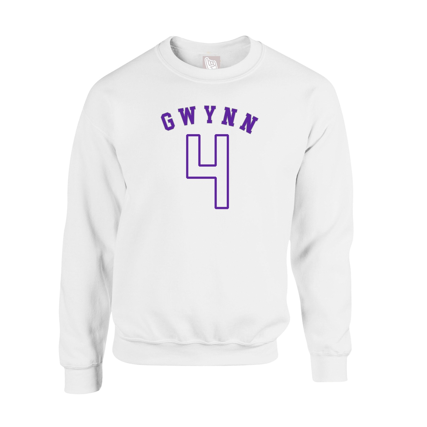 Fleece Crew — Shirsey Arch in White