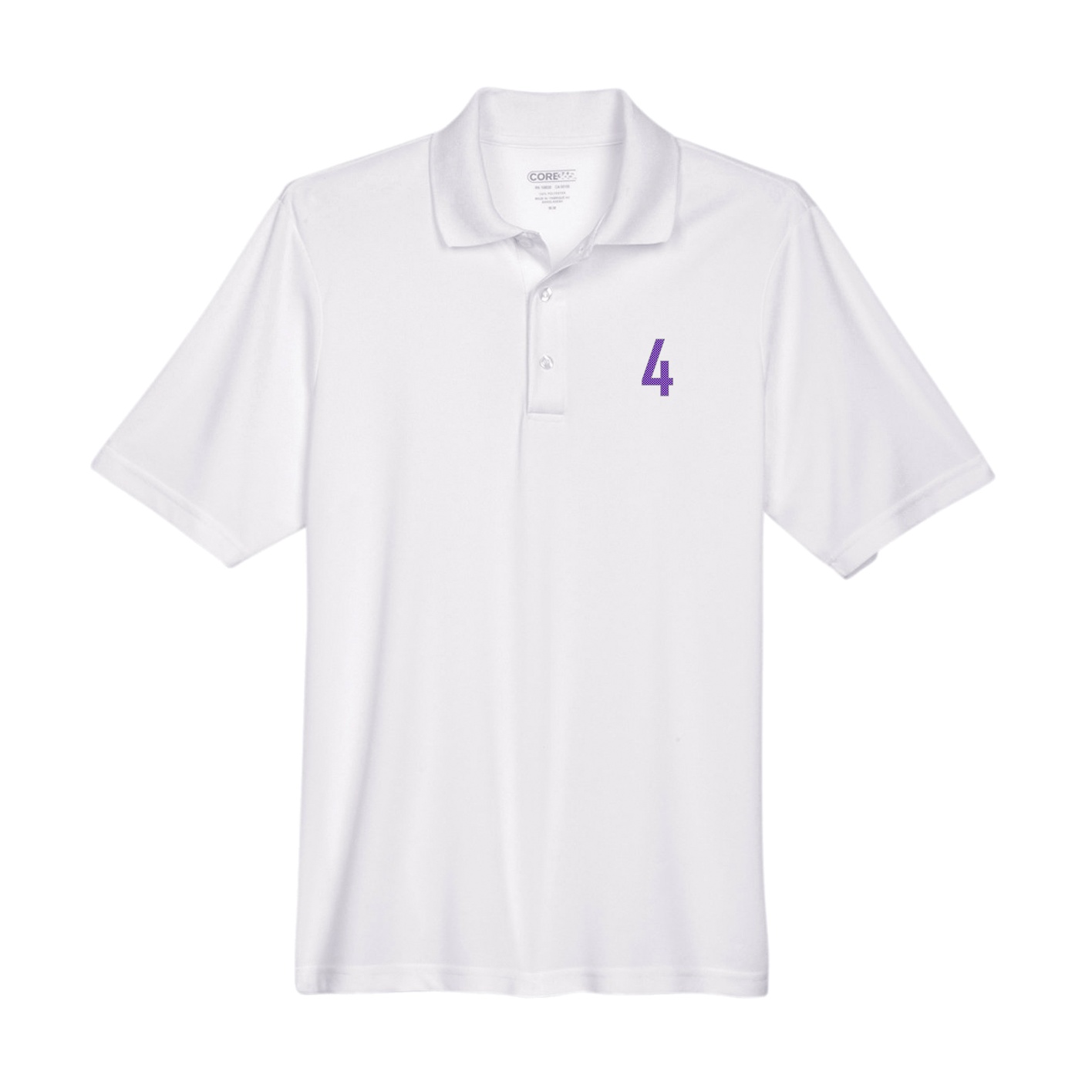 Performance Polo — Front Shirsy in White