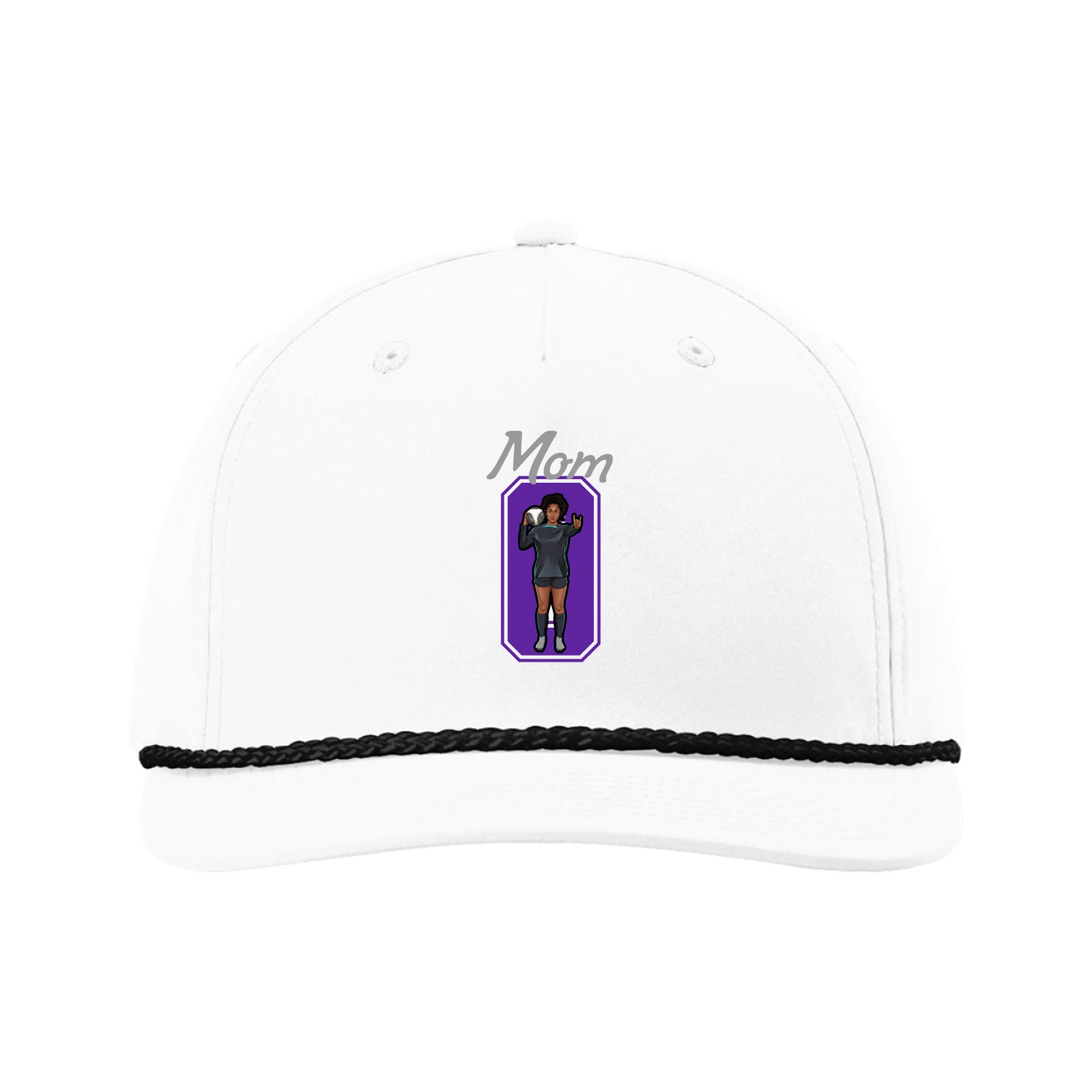 Five-Panel Classic Rope Cap — Mothers Day Shirsey in White