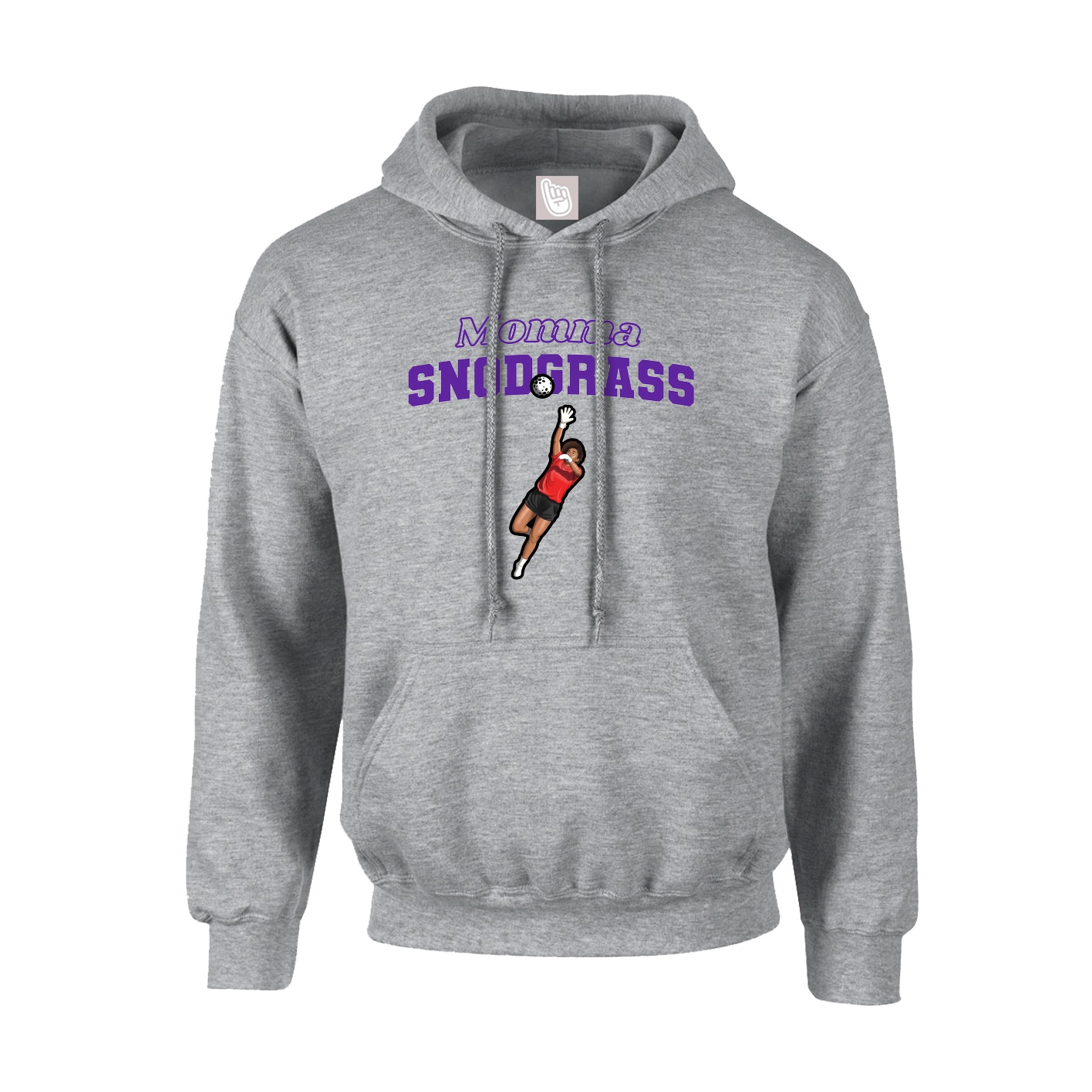 Youth Hoodie — Mothers Day Block in Grey
