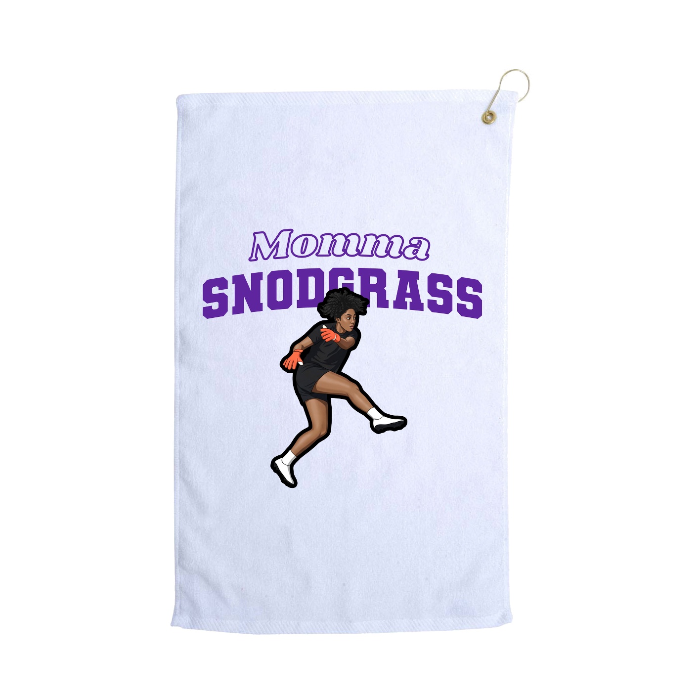 Golf Towel — Mothers Day Block in White