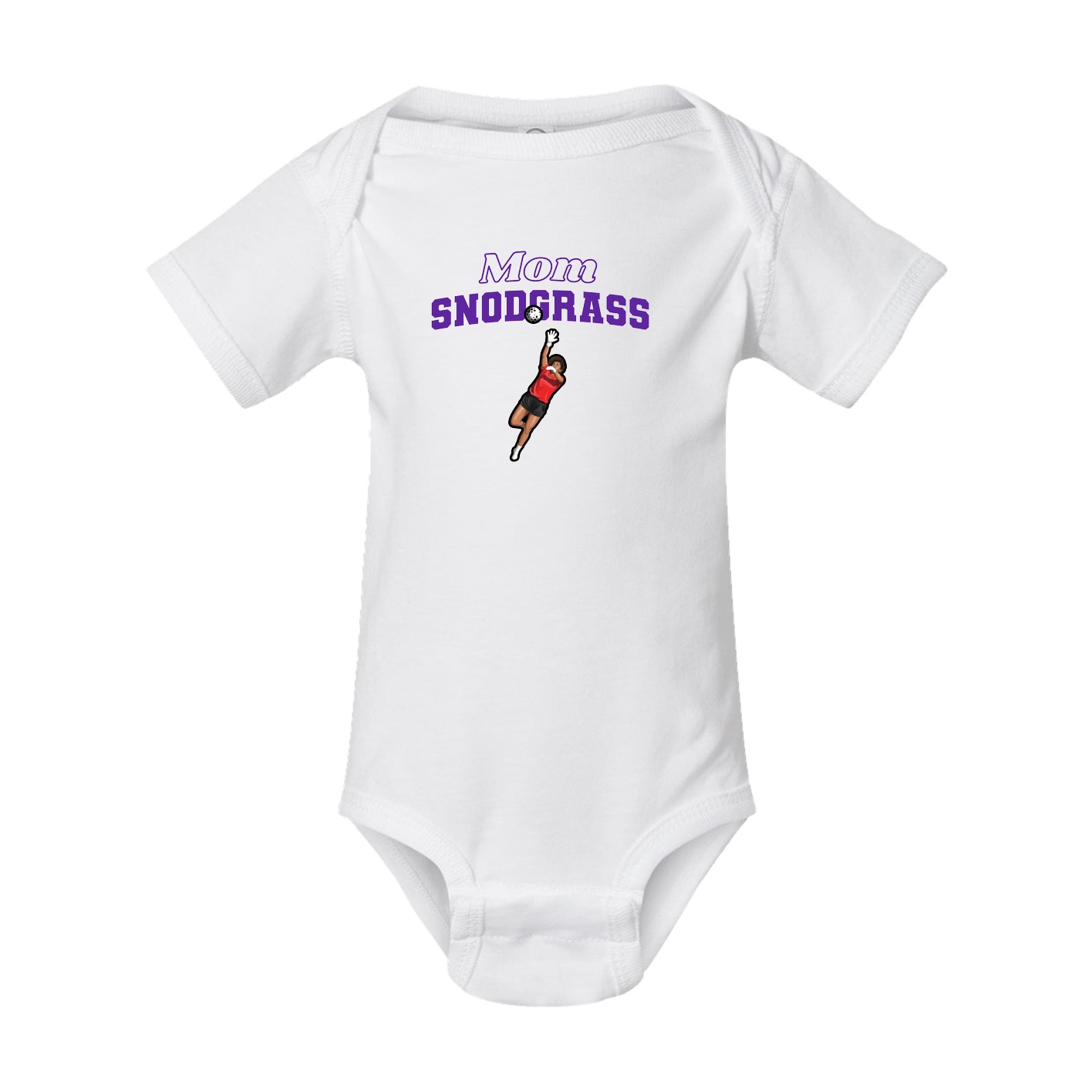 Baby Onesie — Mothers Day Block in White