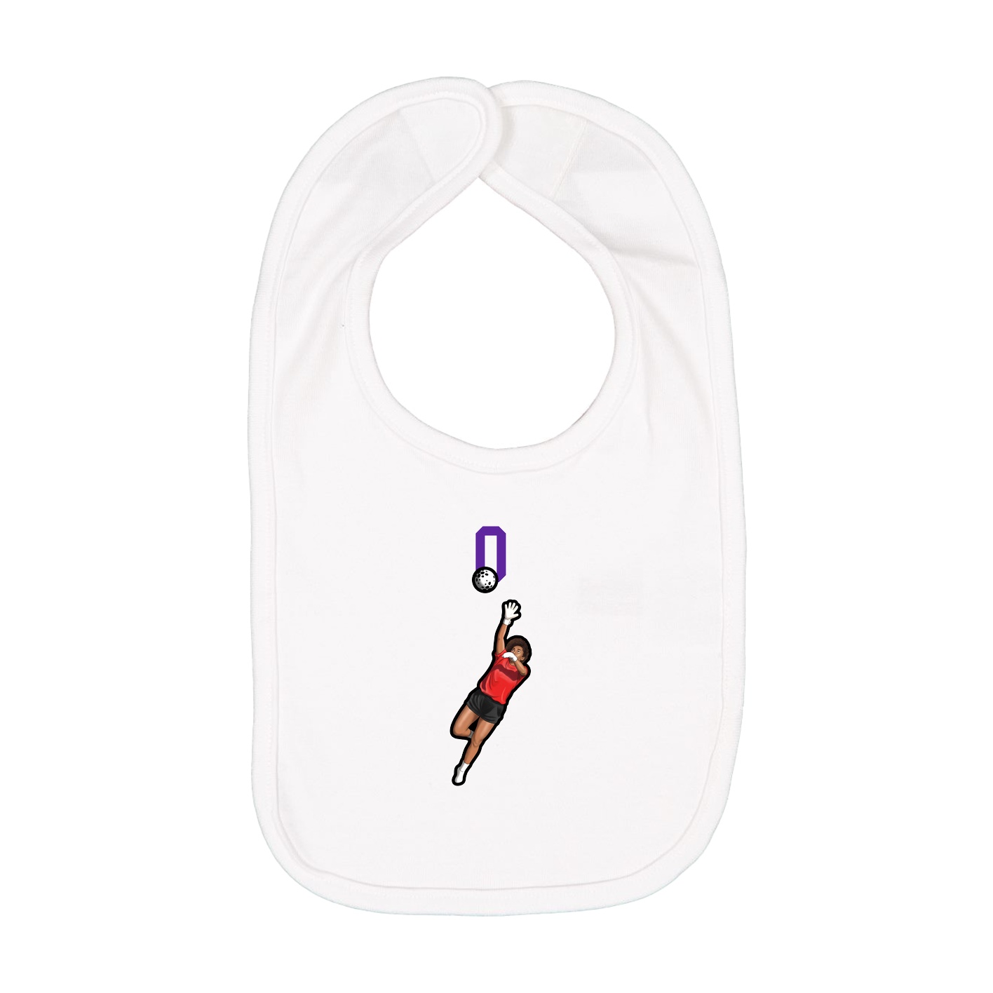 Infant Bib — Number Top in White