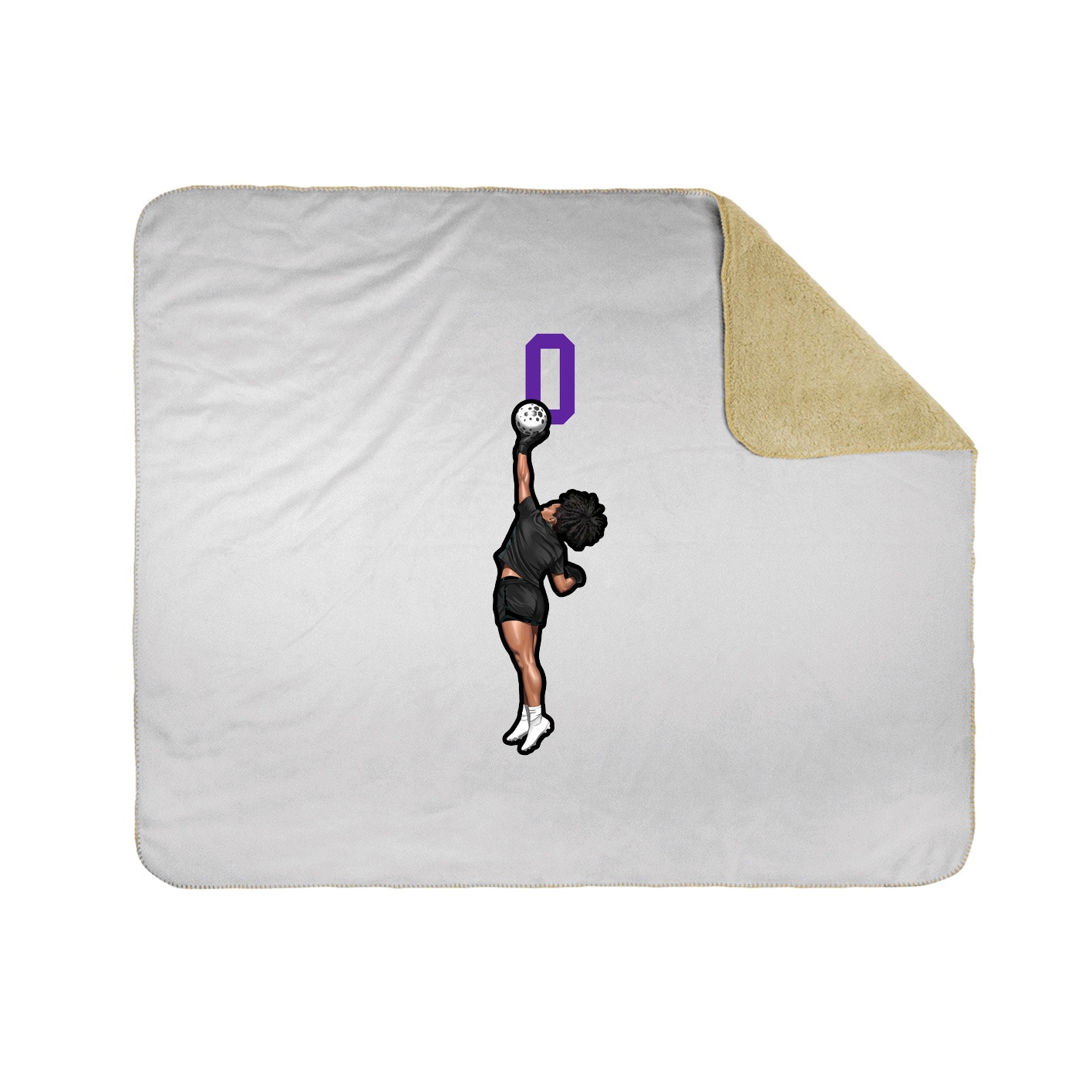 Throw Blanket — Number Top in White
