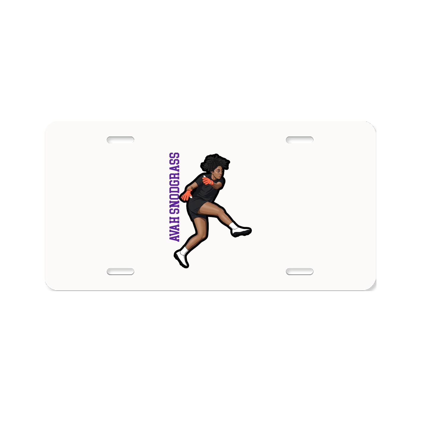 License Plate — Name Vertical in Classic