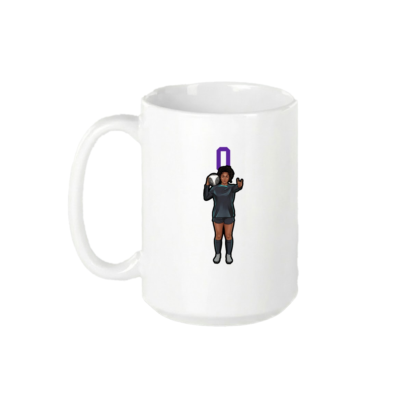 15oz Coffee Mug — Number Top in White