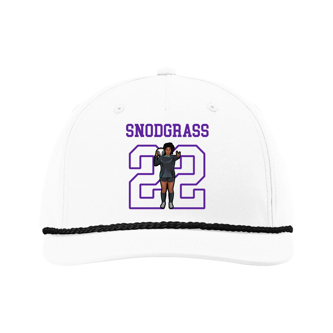 Five-Panel Classic Rope Cap — Shirsey in White
