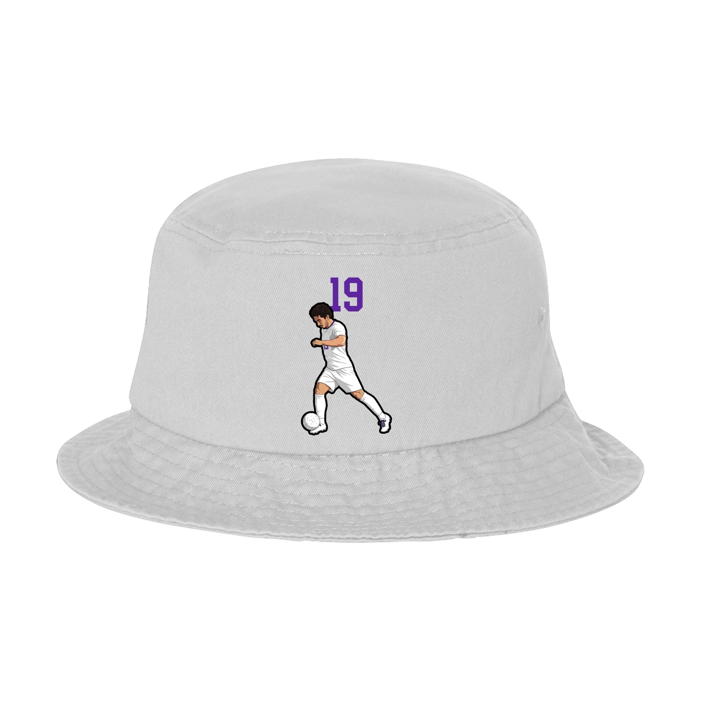Bucket Cap — Number Top in White