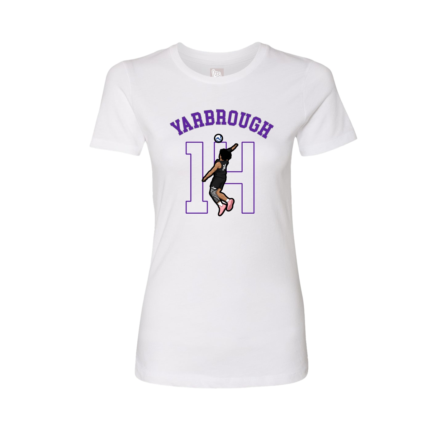 Fitted Women's Tee — Shirsey Arch in White