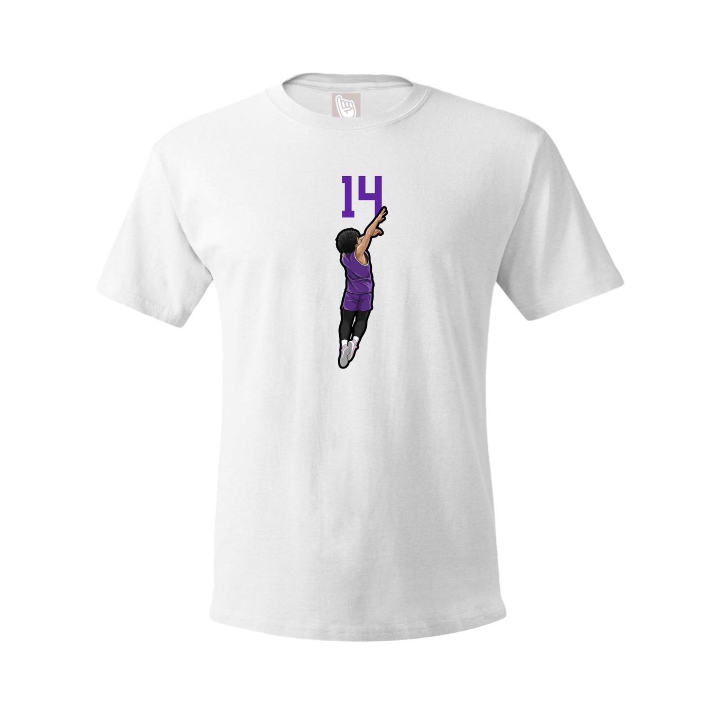 Youth Tee — Number Top in White