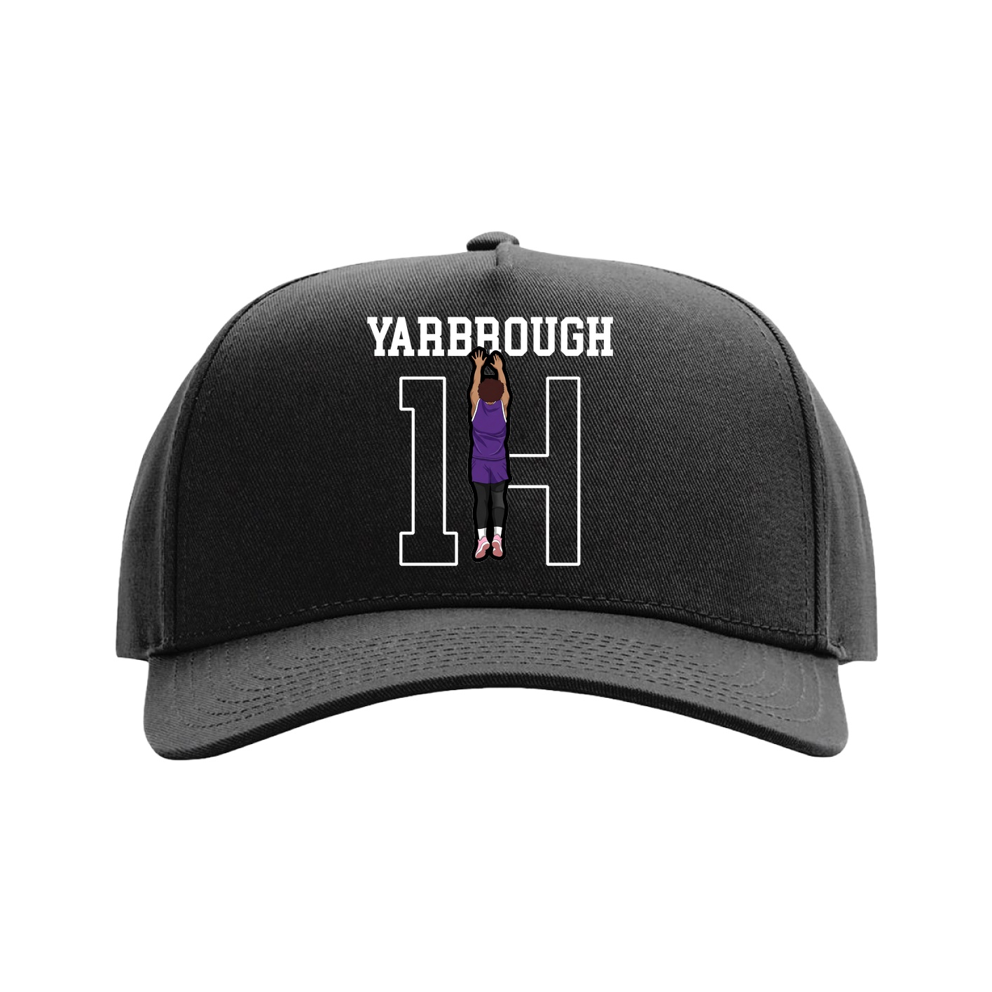 Full Fabric Five-Panel Champ Cap — Shirsey in Black