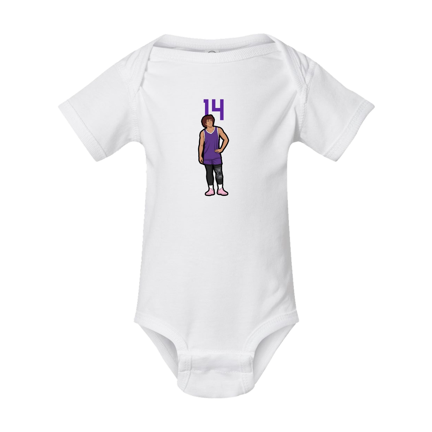 Baby Onesie — Number Top in White