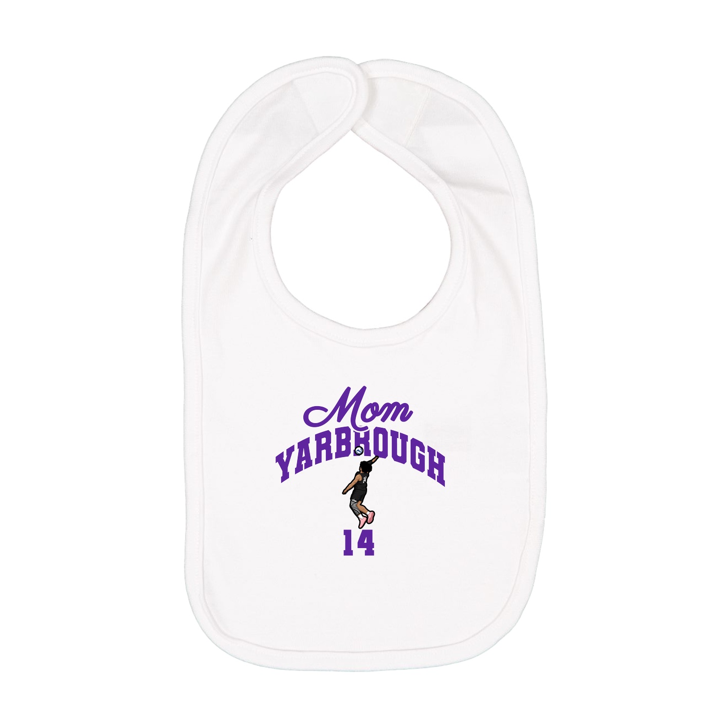 Infant Bib — Mothers Day Arch in White