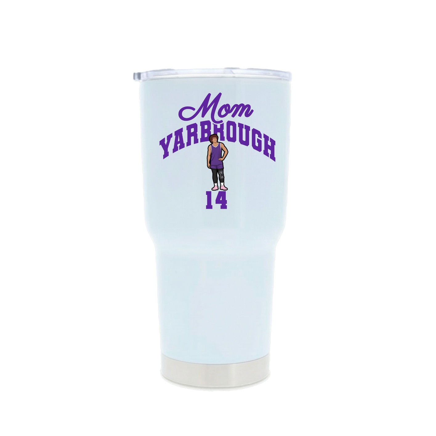30oz Stainless Steel Tumbler — Mothers Day Arch in White
