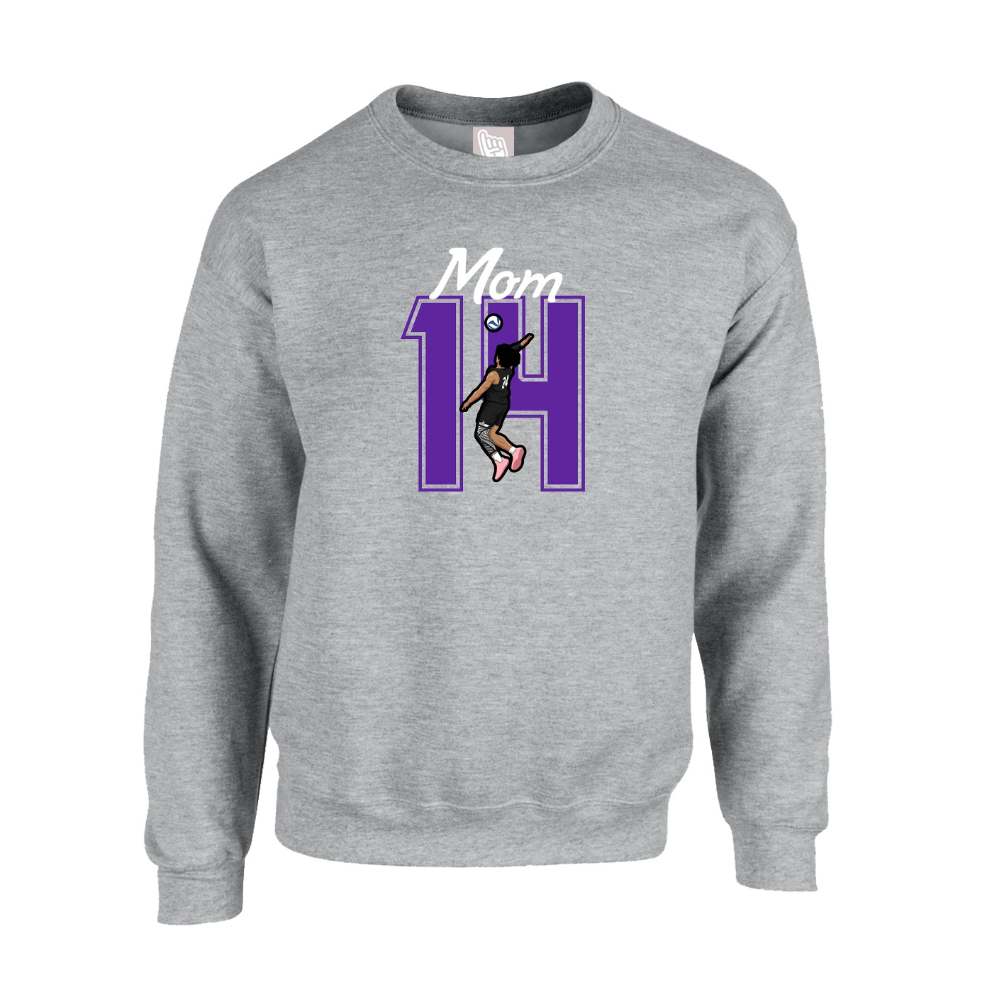 Fleece Crew — Mothers Day Shirsey in Grey