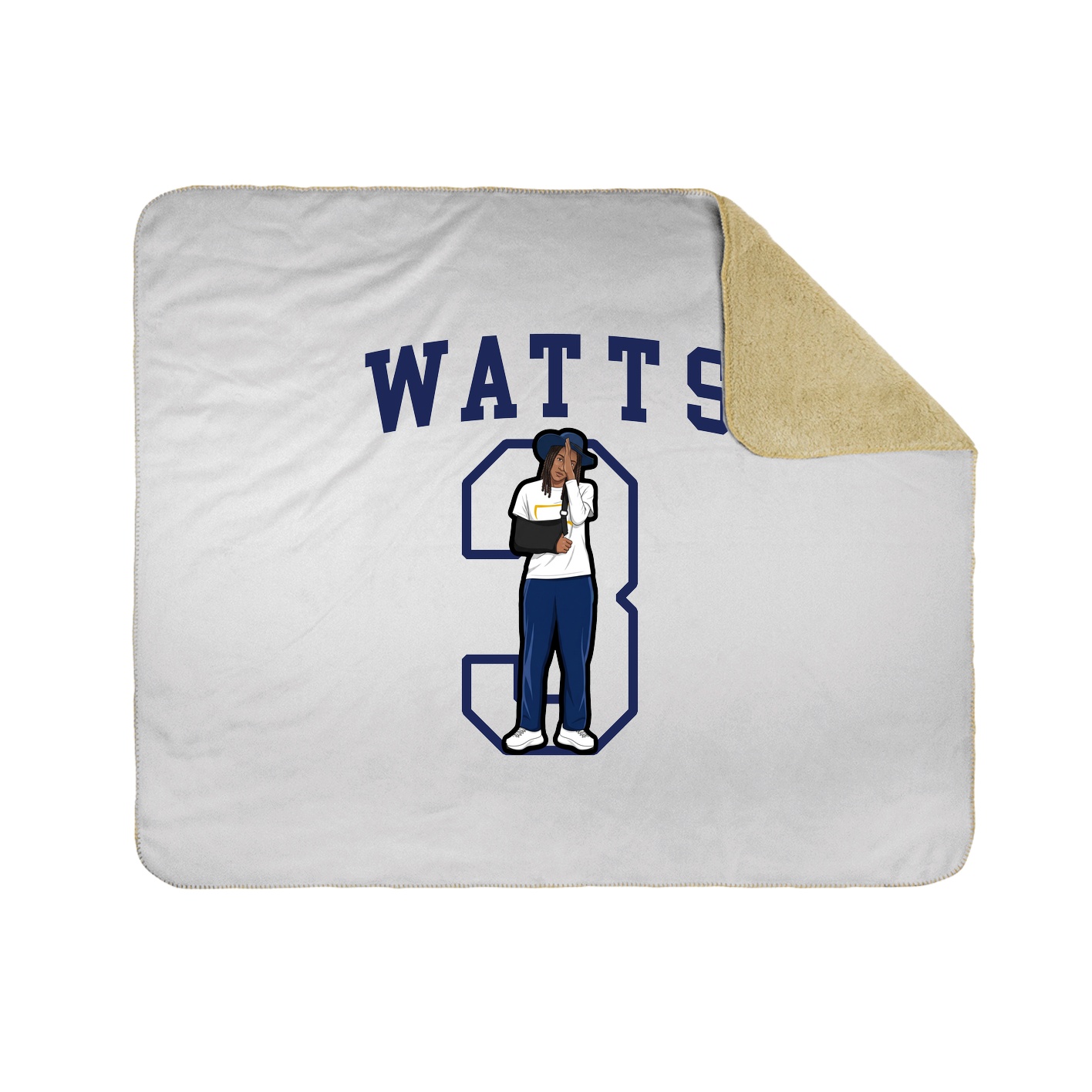 Throw Blanket — Shirsey in White