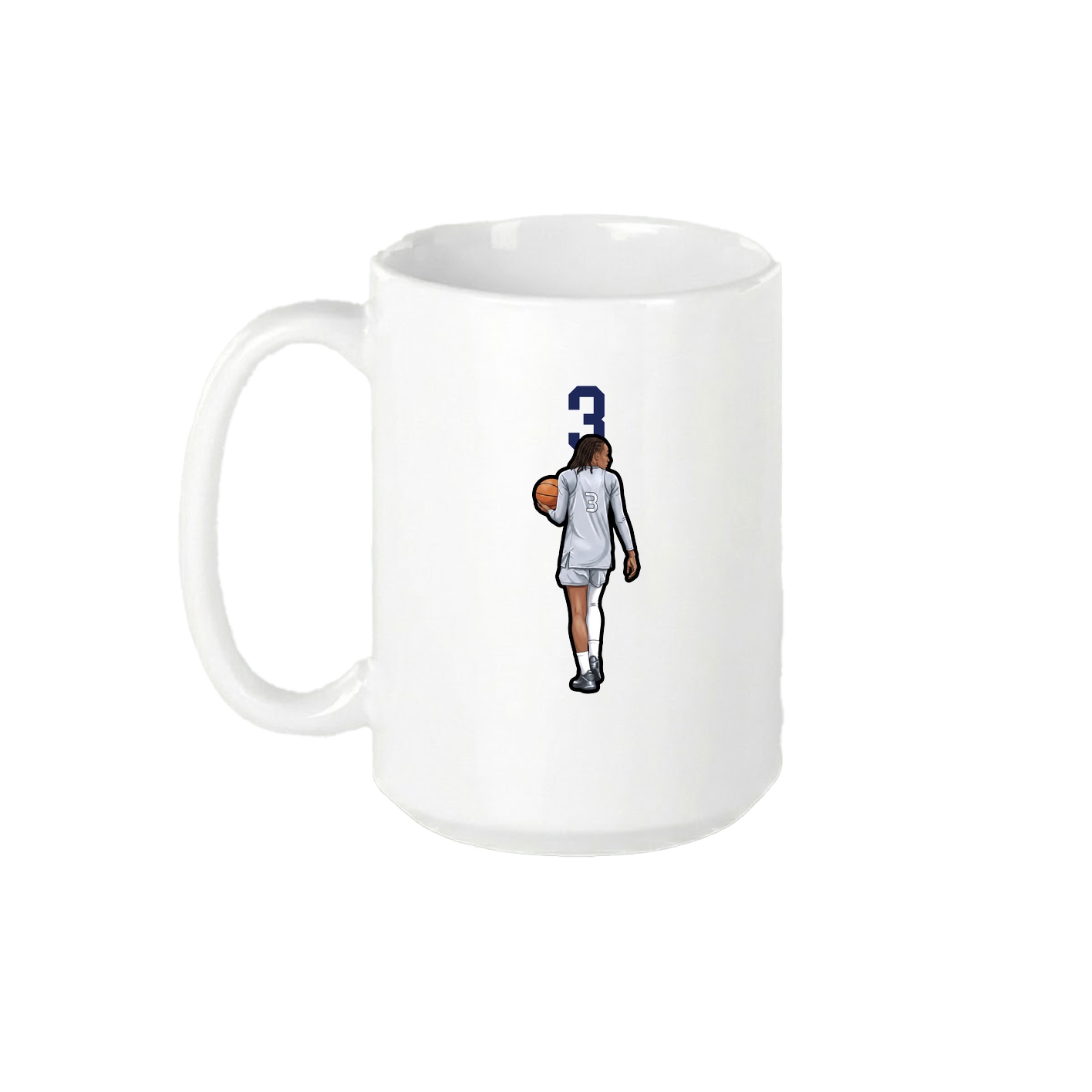 15oz Coffee Mug — Number Top in White