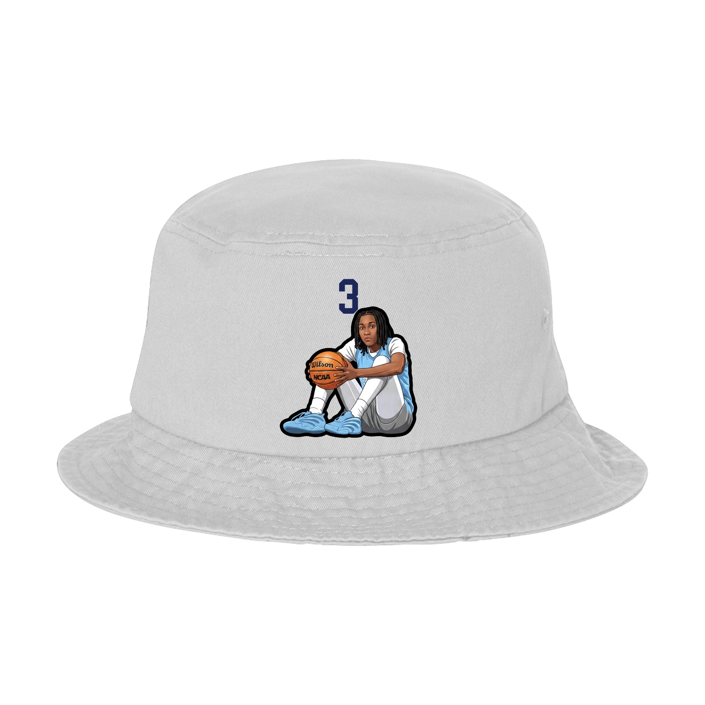 Bucket Cap — Number Top in White