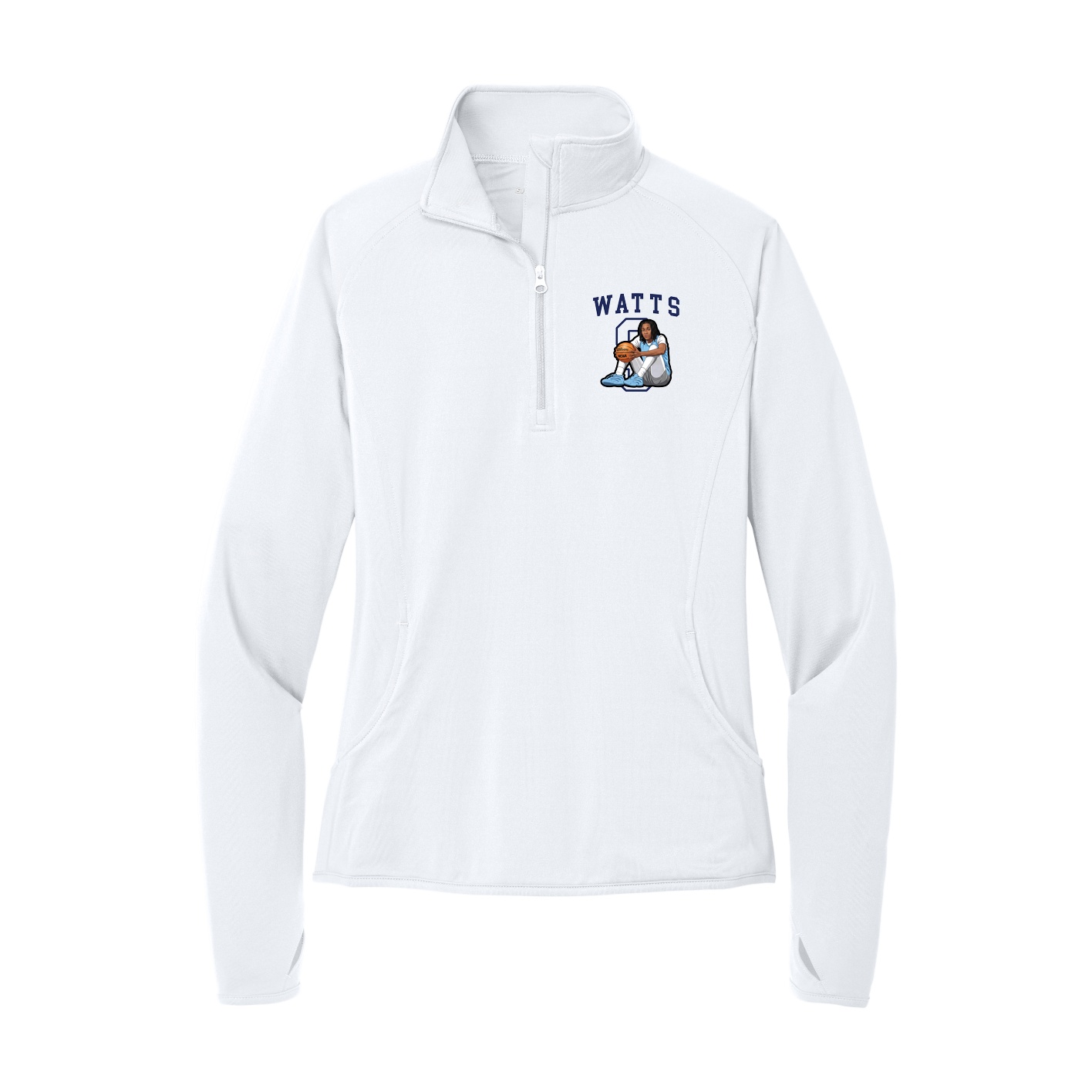Women's Q-Zip Pullover — Shirsey in White