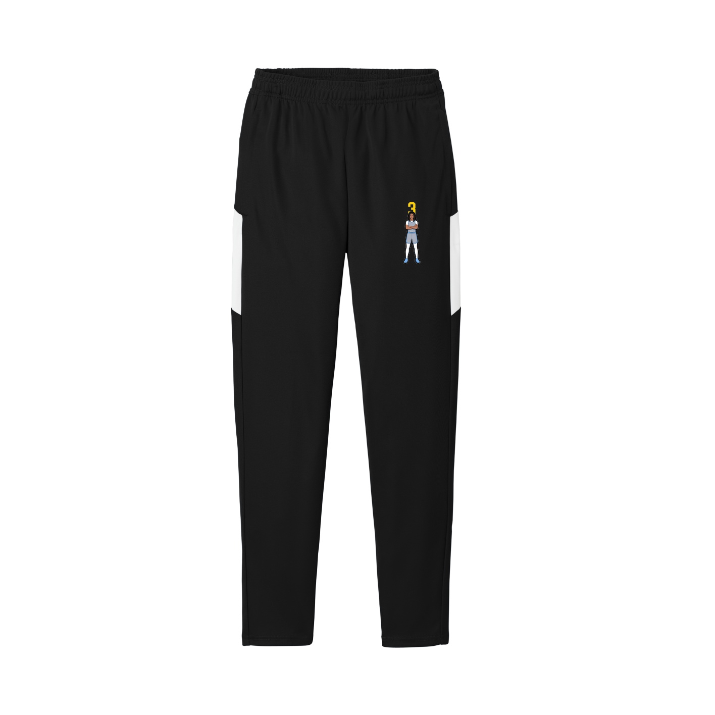 Team Travel Pant — Number Top in Black/White