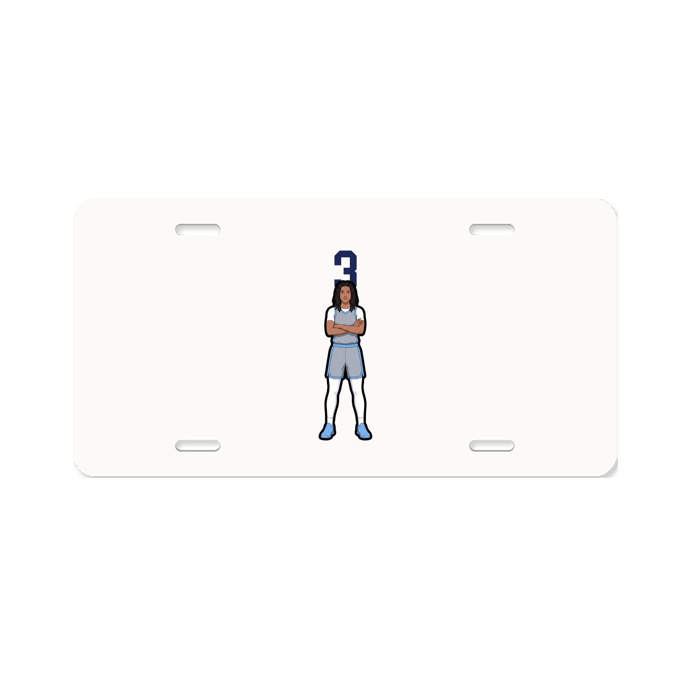 License Plate — Number Top in Classic
