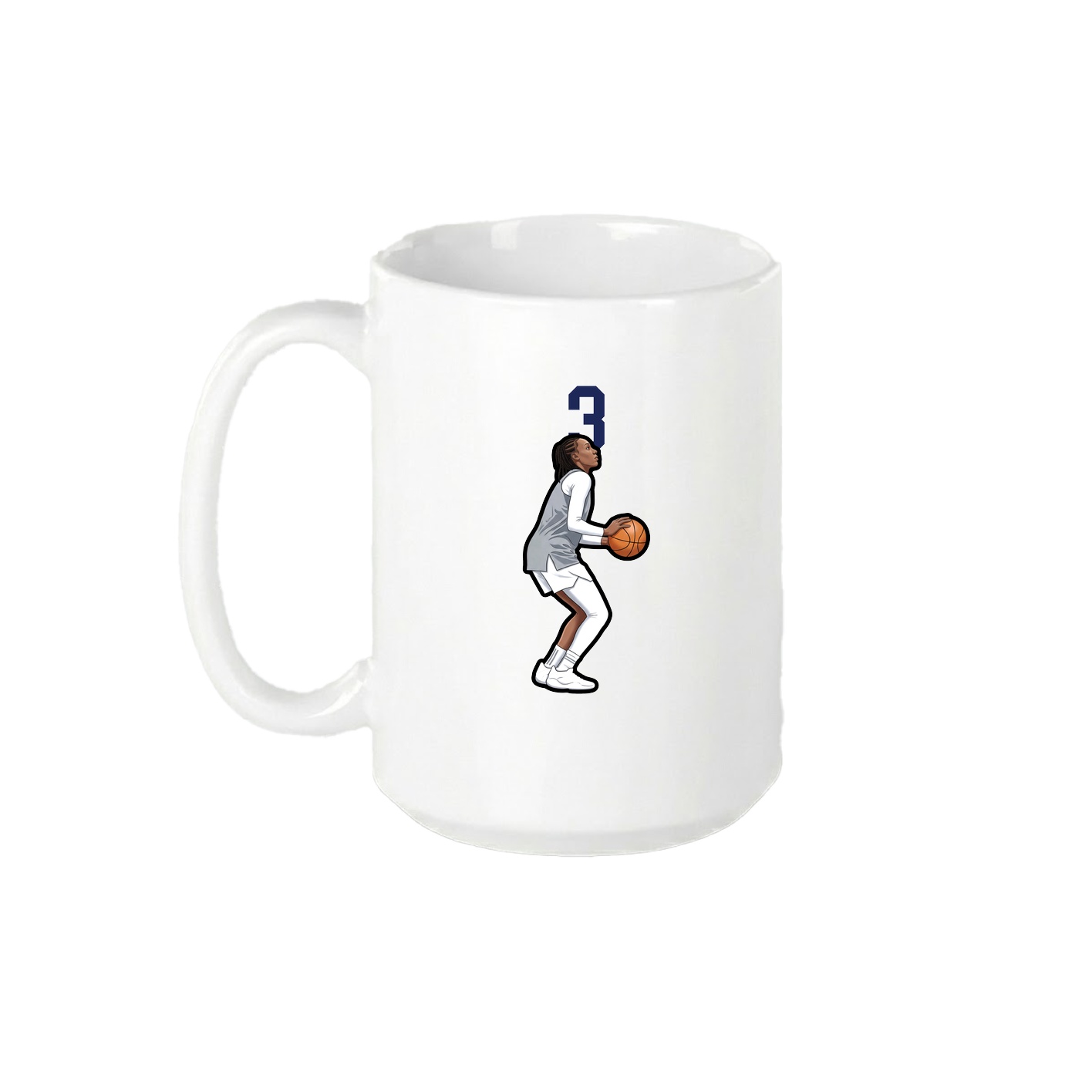 15oz Coffee Mug — Number Top in White