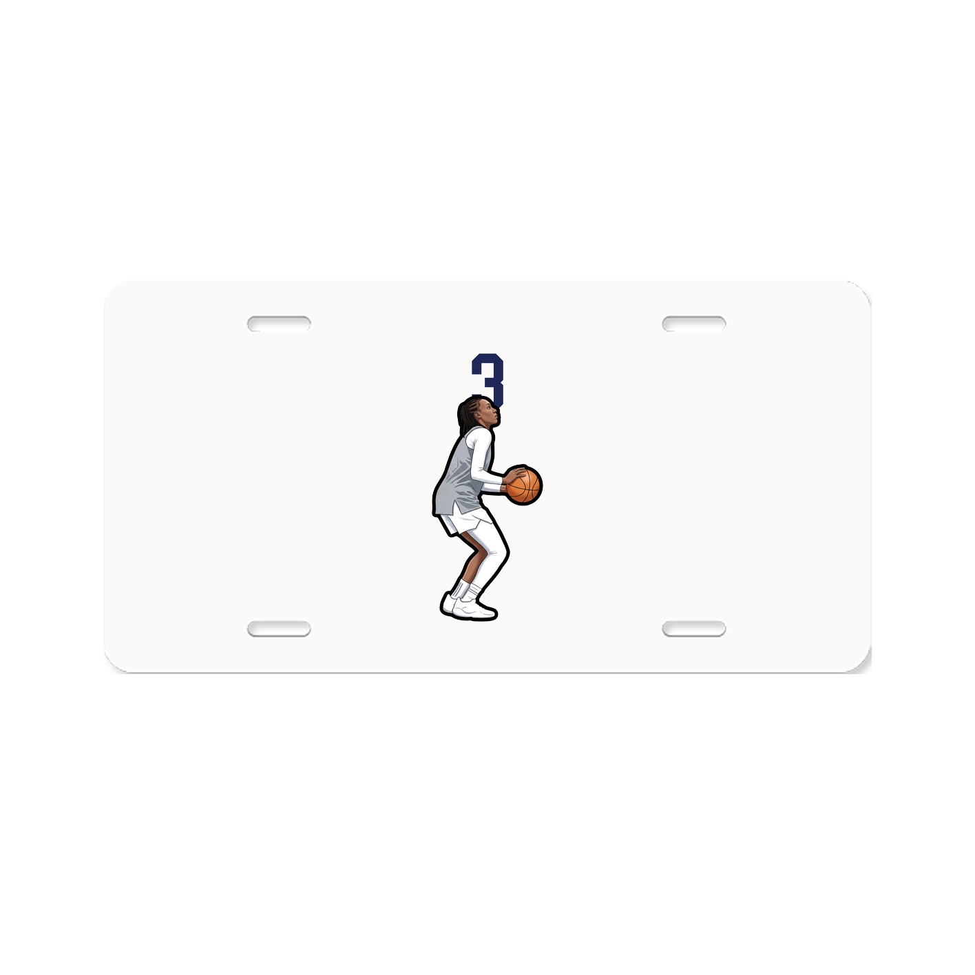 License Plate — Number Top in Classic