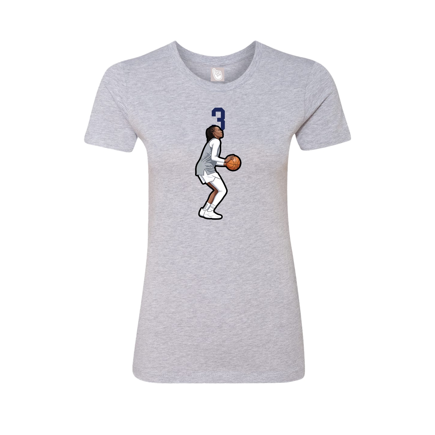 Womens Tee — Number Top in Grey