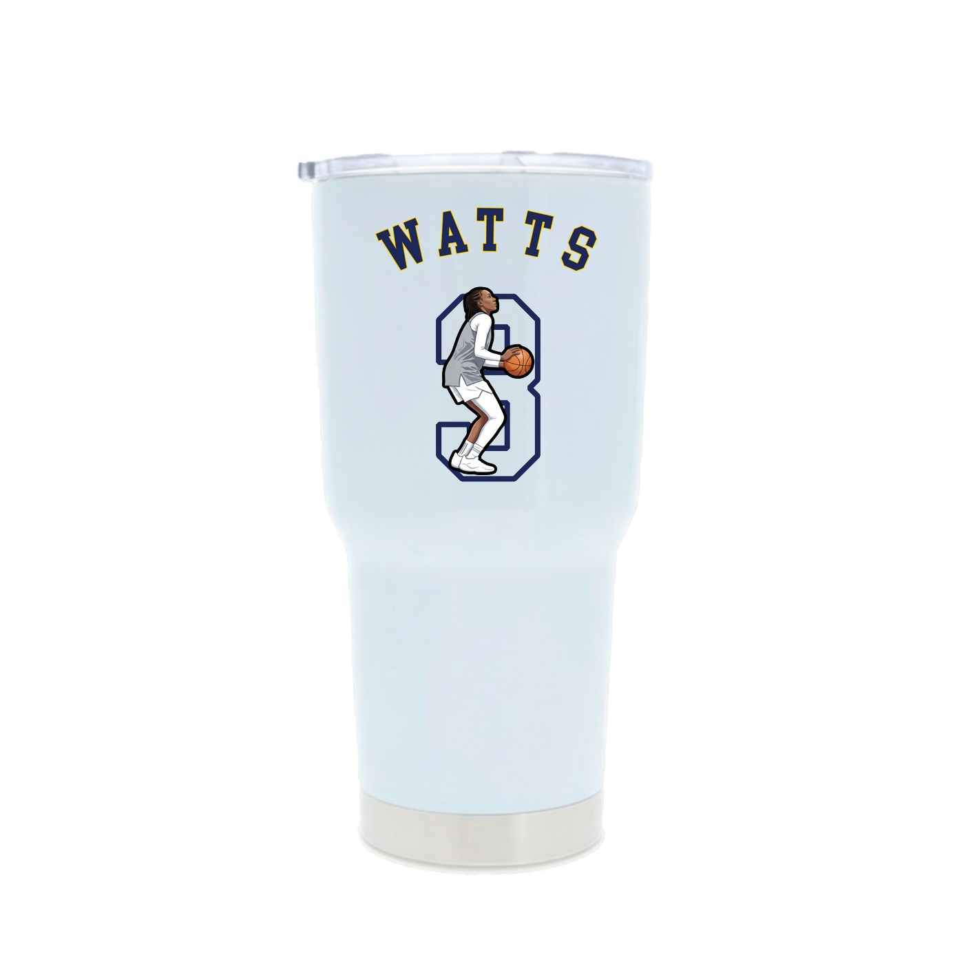 30oz Stainless Steel Tumbler — Shirsey Arch in White