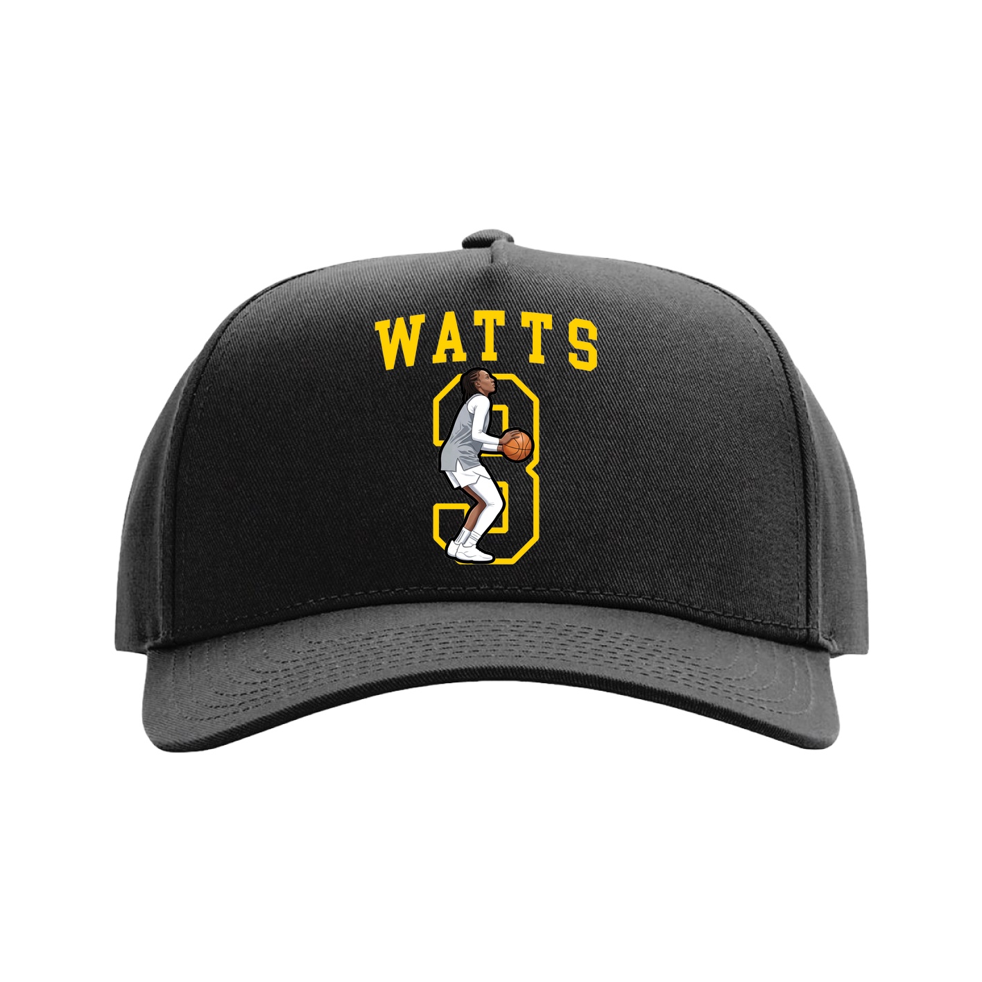 Full Fabric Five-Panel Champ Cap — Shirsey in Black