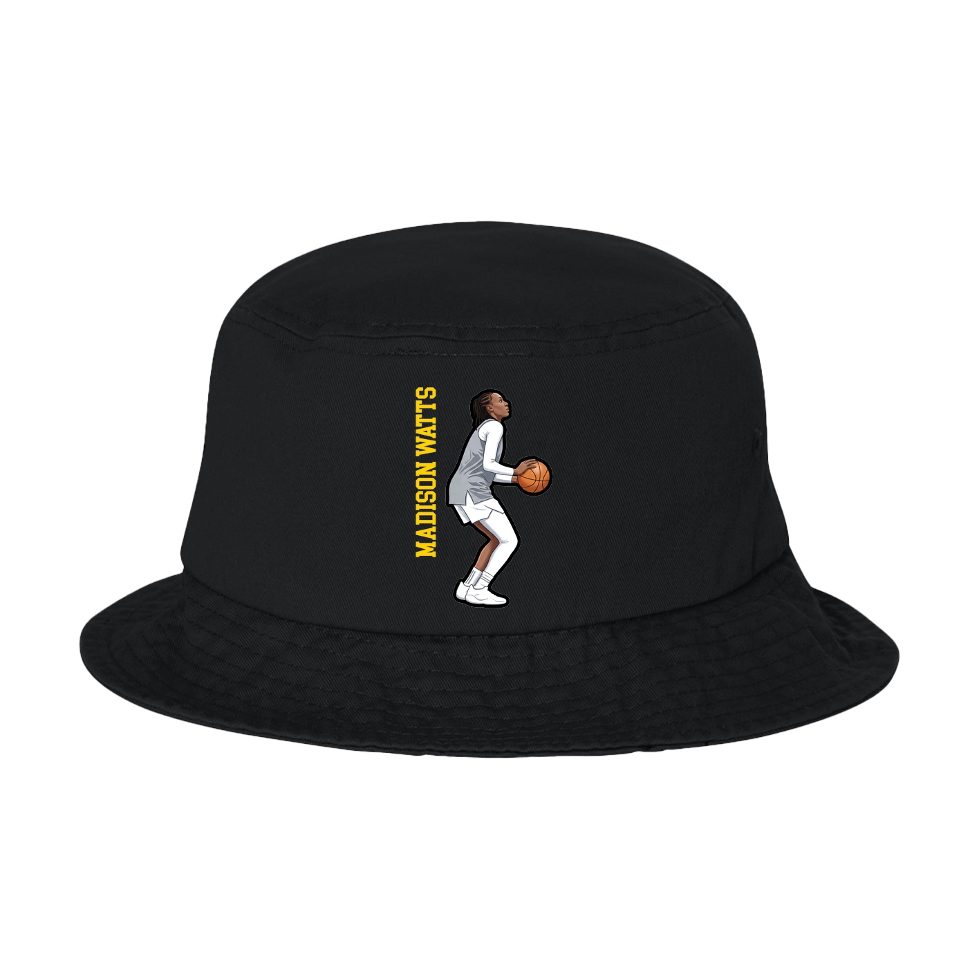 Bucket Cap — Name Vertical in Black