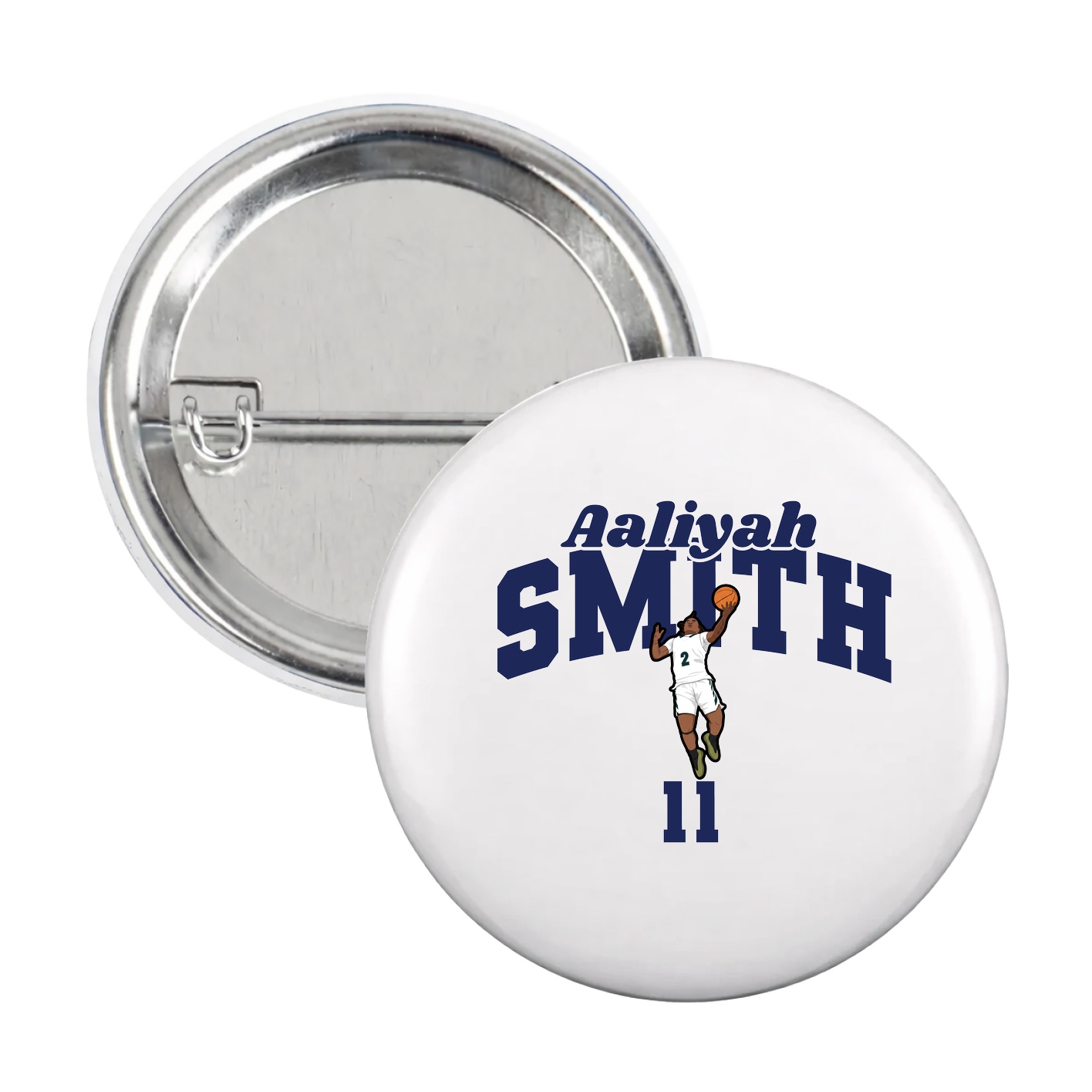 Game Day Button — Signature Arch in White
