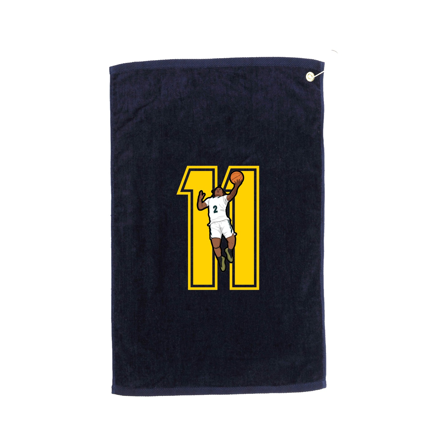 Golf Towel — Number in Navy