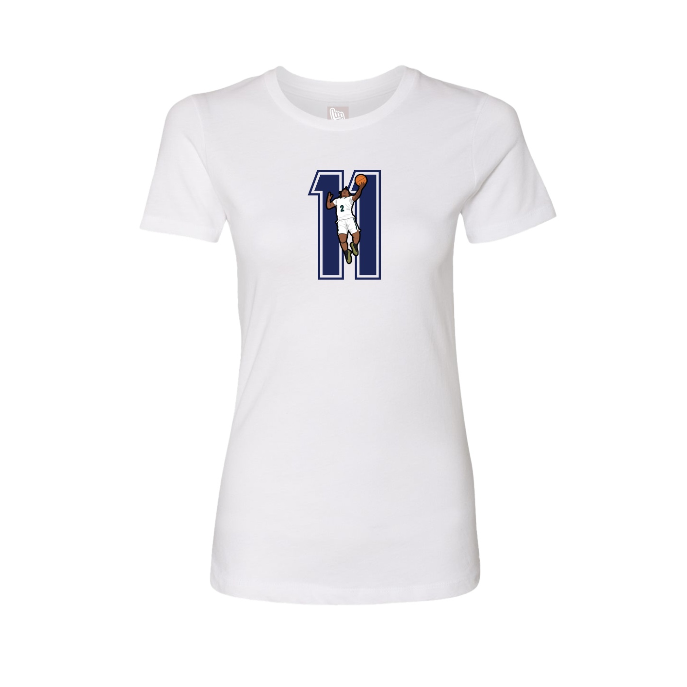 Womens Tee — Number in White