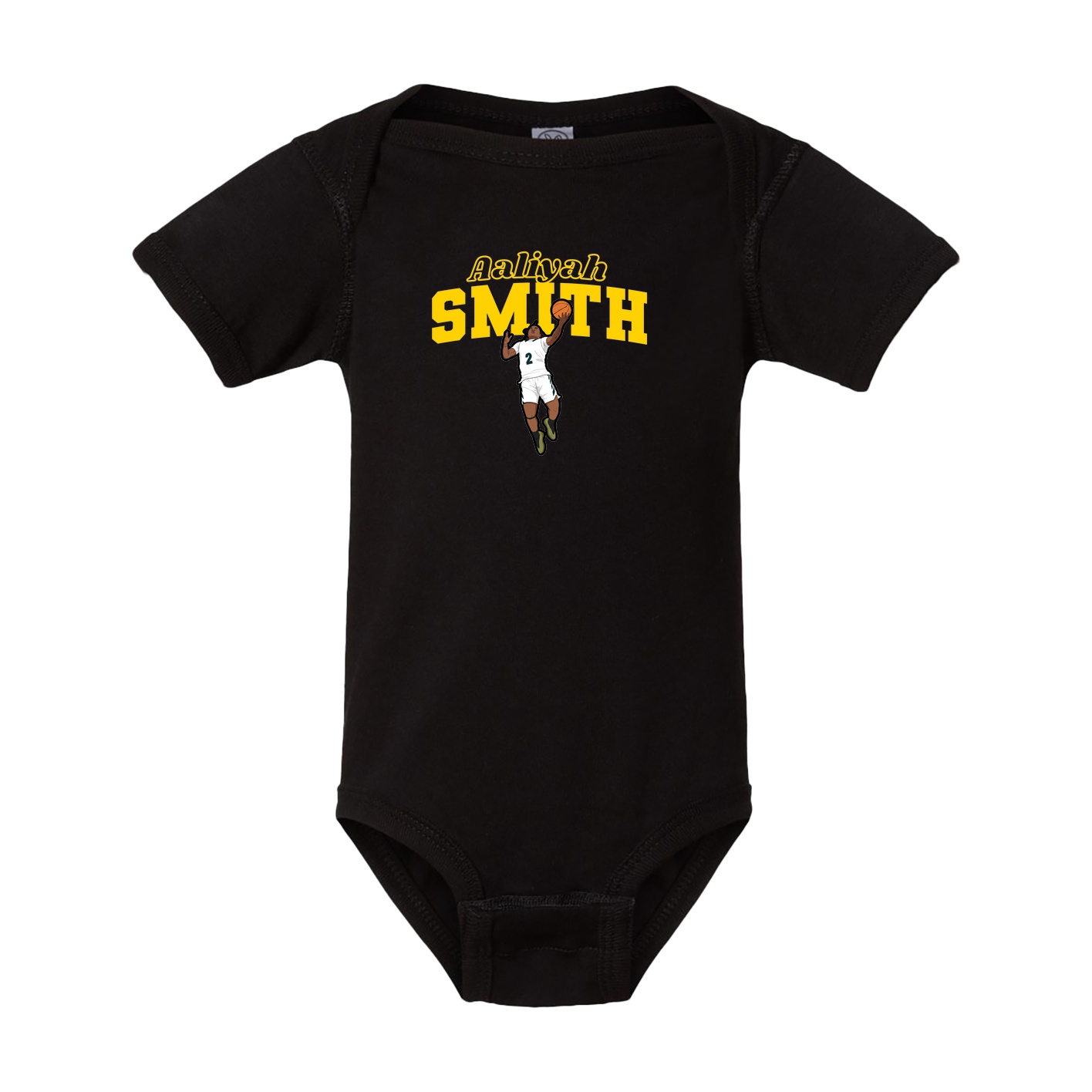 Baby Onesie — Name Arch in Black