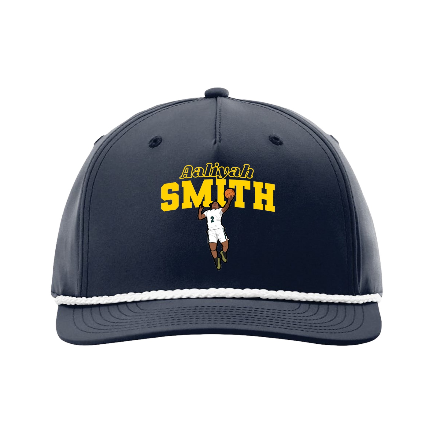 Five-Panel Classic Rope Cap — Name Arch in Navy