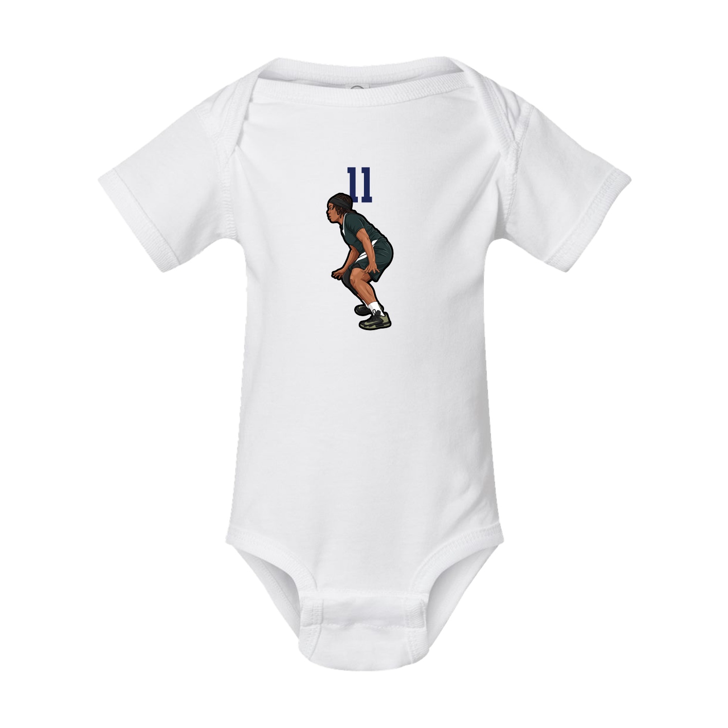 Baby Onesie — Number Top in White