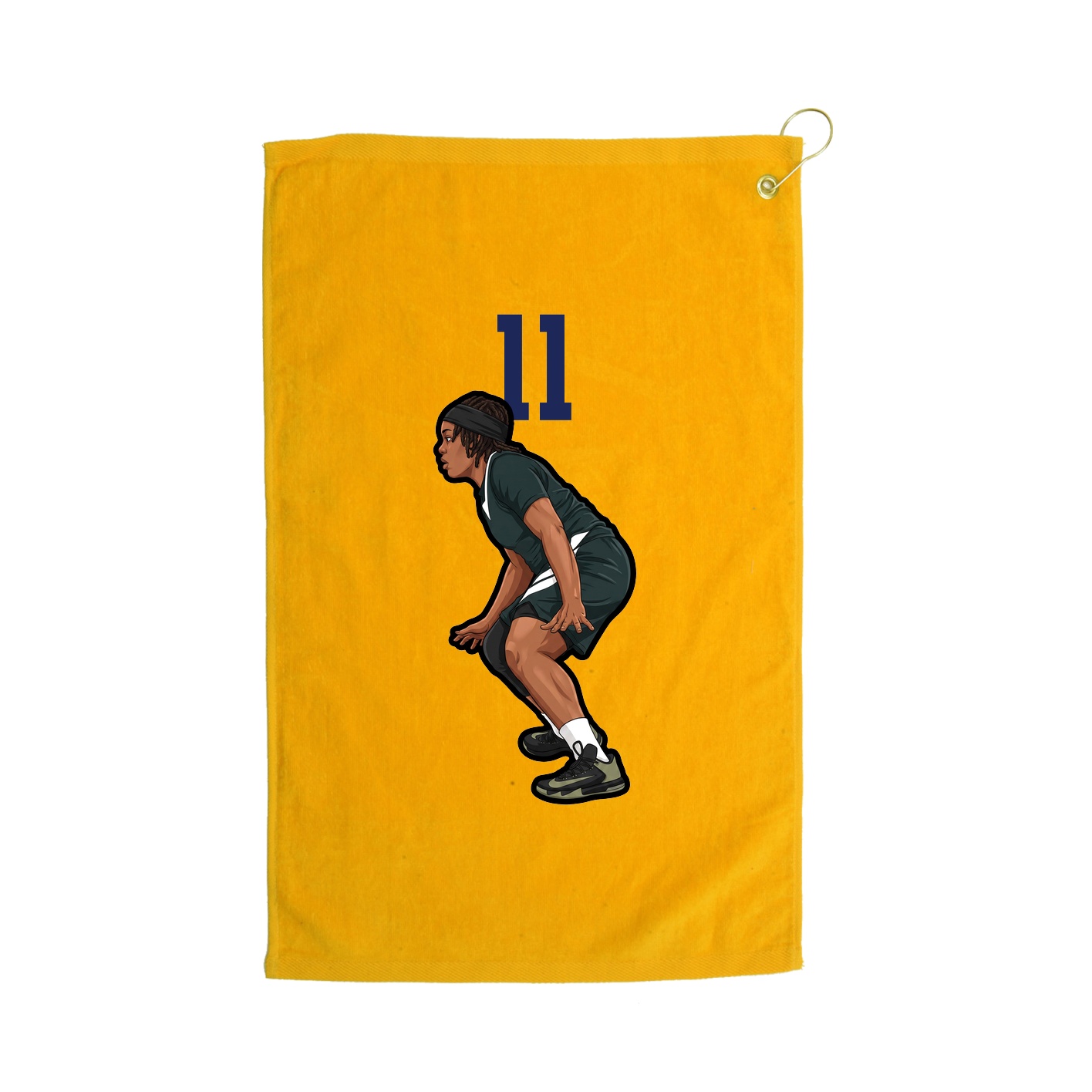 Golf Towel — Number Top in Gold